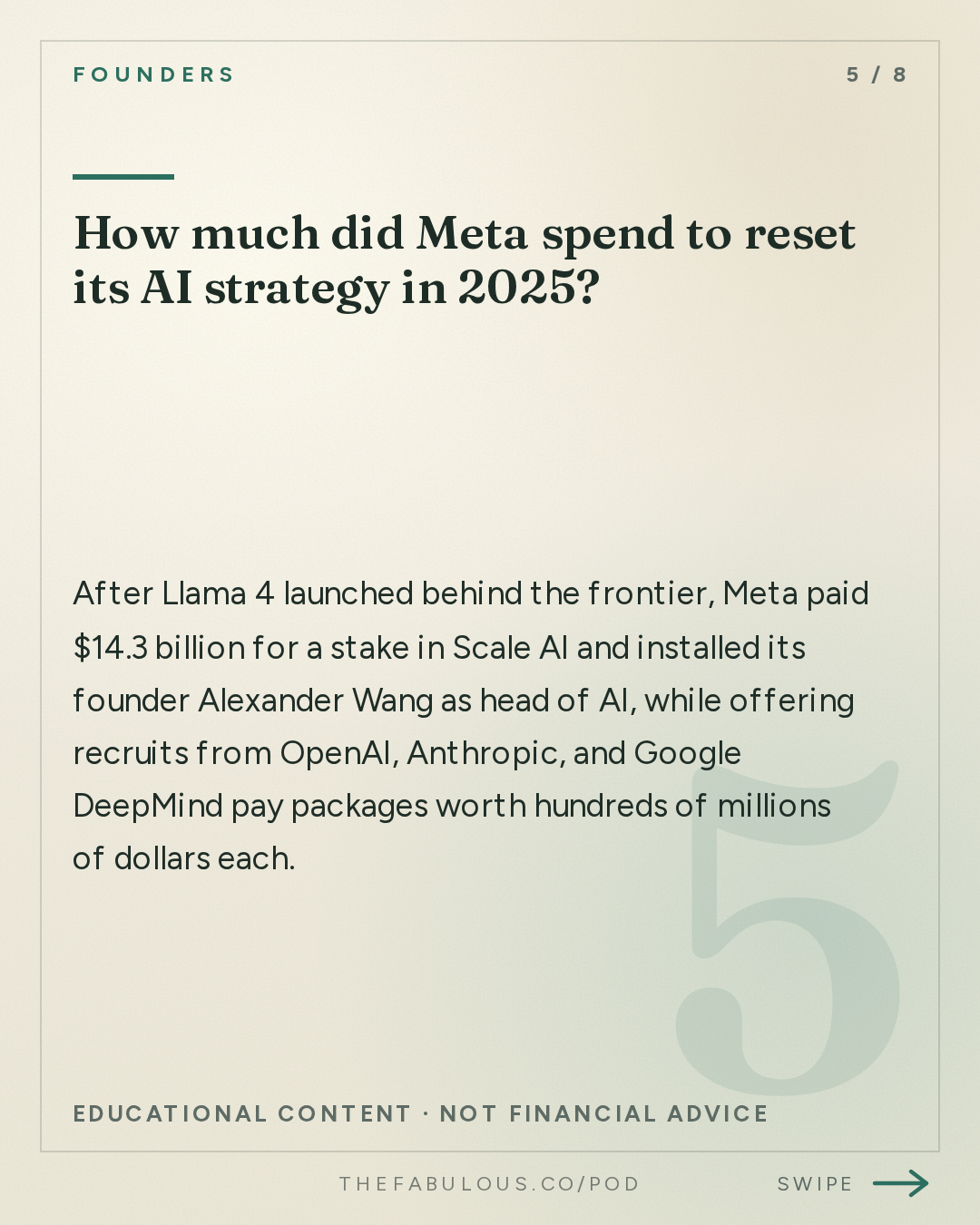 How much did Meta spend to reset its AI strategy in 2025? — Founders: #435 Mark Zuckerberg's Empire