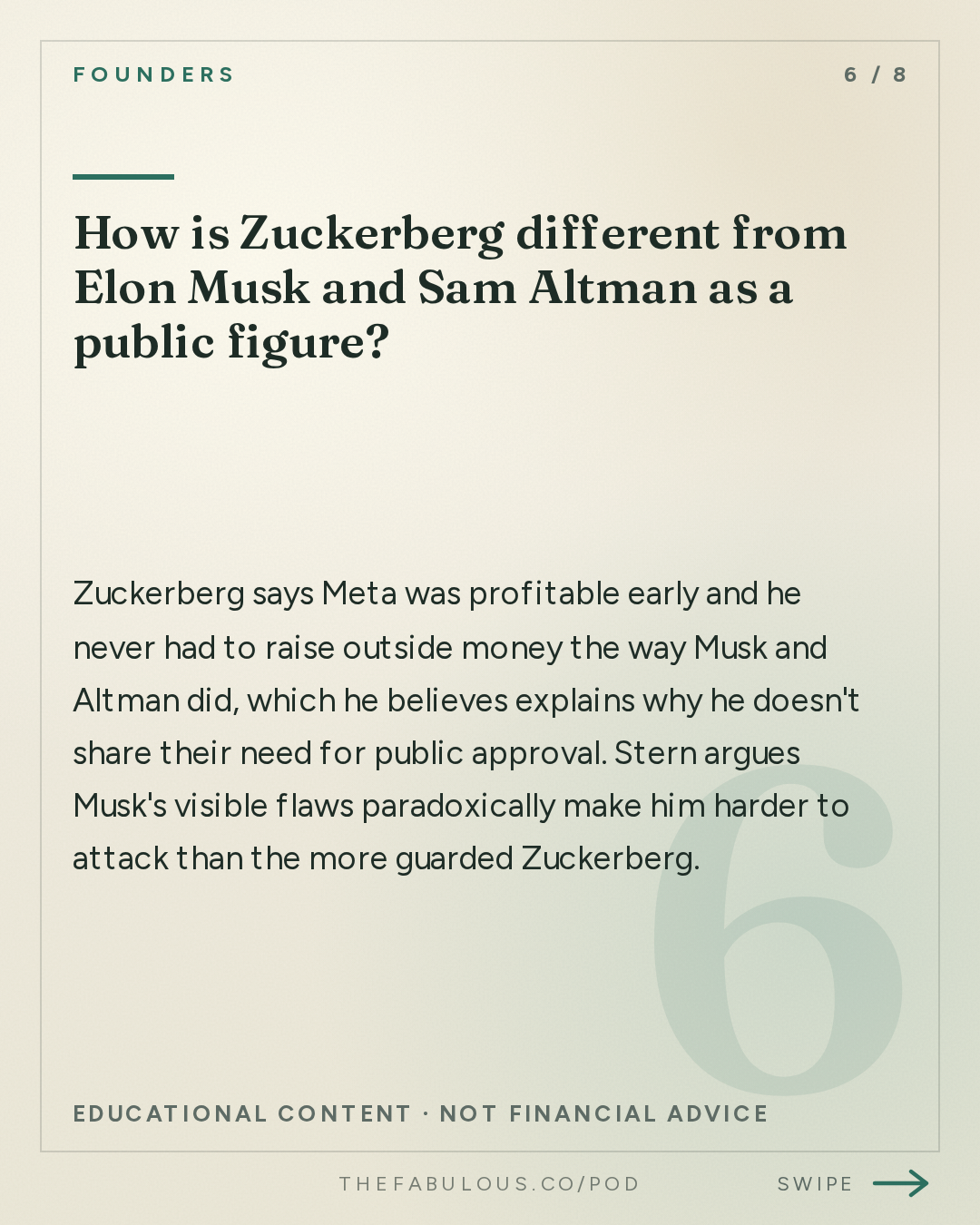 How is Zuckerberg different from Elon Musk and Sam Altman as a public figure? — Founders: #435 Mark Zuckerberg's Empire