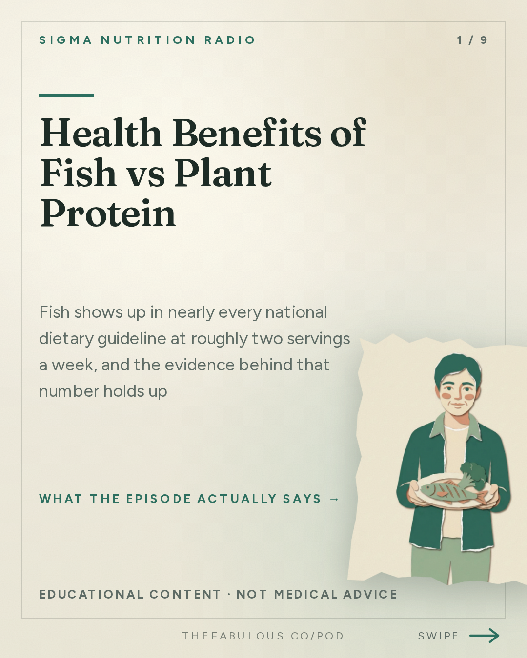 Health Benefits of Fish vs Plant Protein — Sigma Nutrition Radio: #619: How Much Fish Should a Healthy Diet Contain?