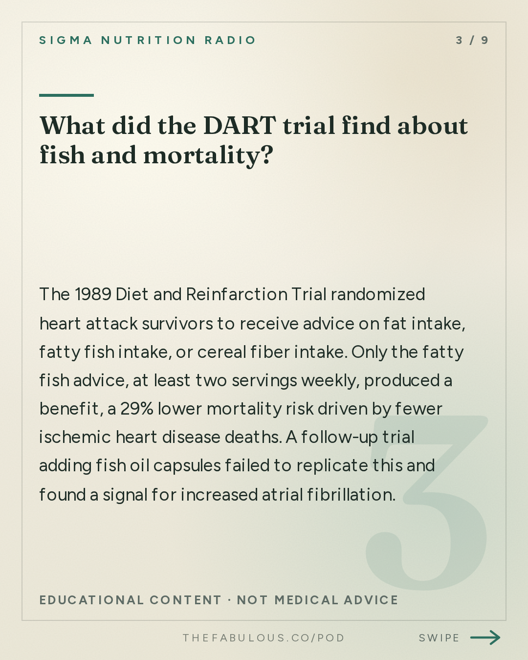 What did the DART trial find about fish and mortality? — Sigma Nutrition Radio: #619: How Much Fish Should a Healthy Diet Contain?