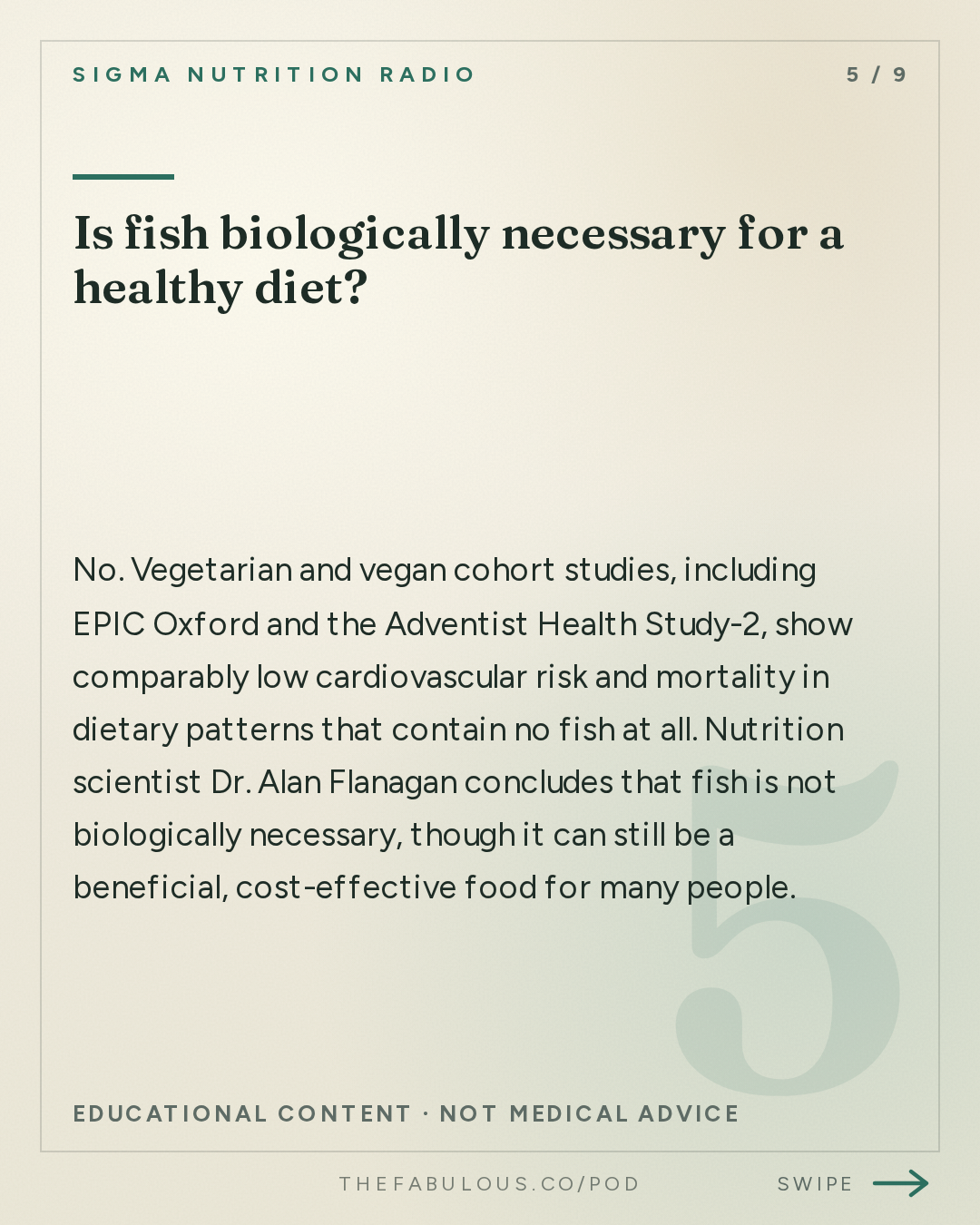Is fish biologically necessary for a healthy diet? — Sigma Nutrition Radio: #619: How Much Fish Should a Healthy Diet Contain?
