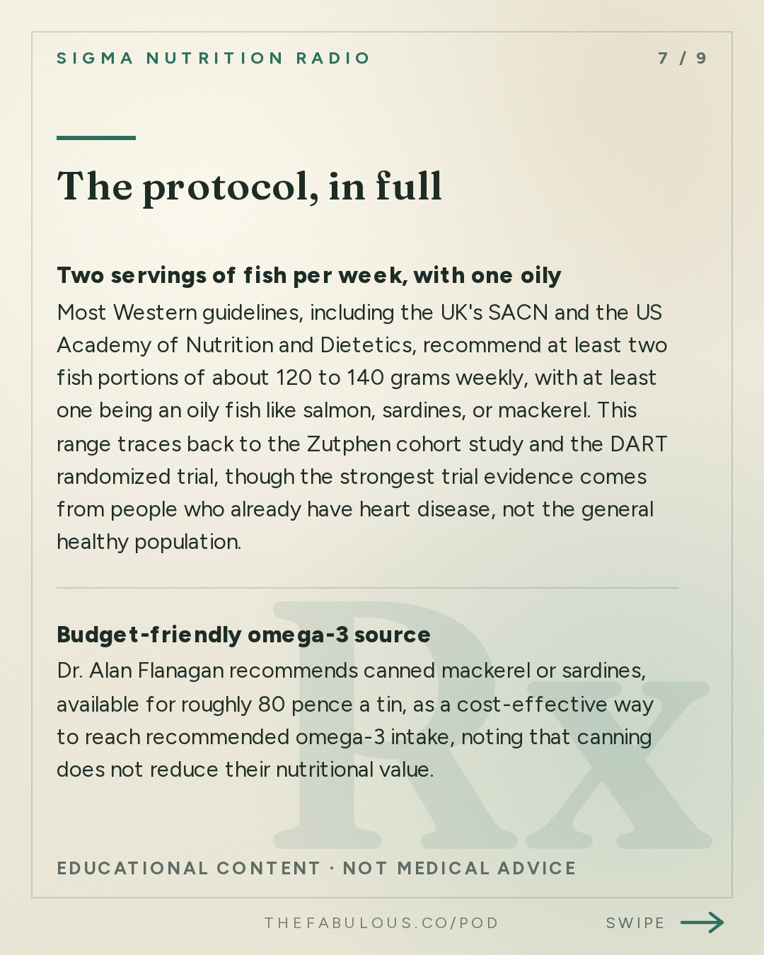 The protocol, in full — Sigma Nutrition Radio: #619: How Much Fish Should a Healthy Diet Contain?