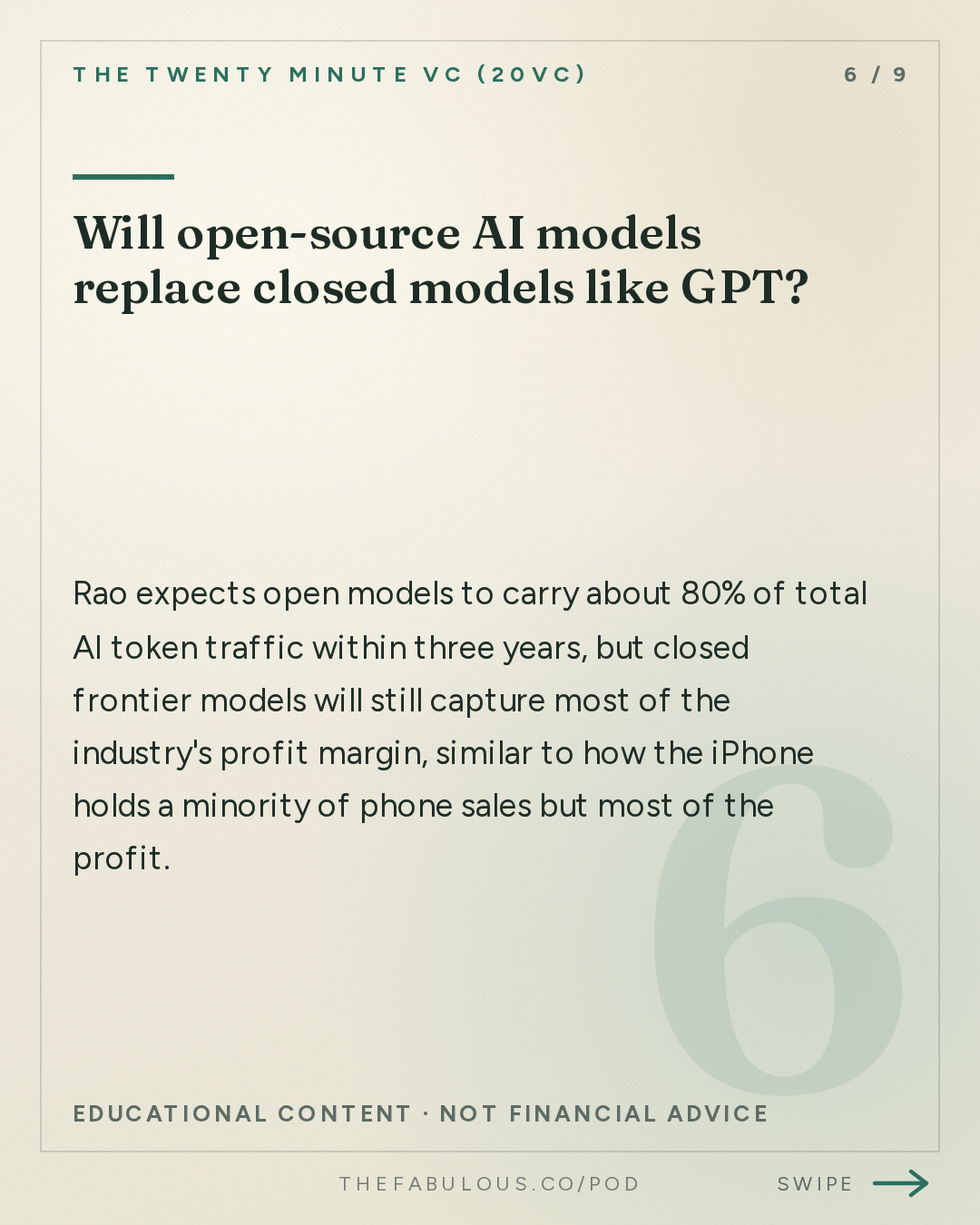 Will open-source AI models replace closed models like GPT? — The Twenty Minute VC (20VC): Venture Capital | Startup Funding | The Pitch: 20VC: Why Robotics Will be 100x Bigger than Coding Agents | Inference Will Be a $10TRN Market: What No One Sees | Why Software Investors are F***** Today with Naveen Rao, Unconventional