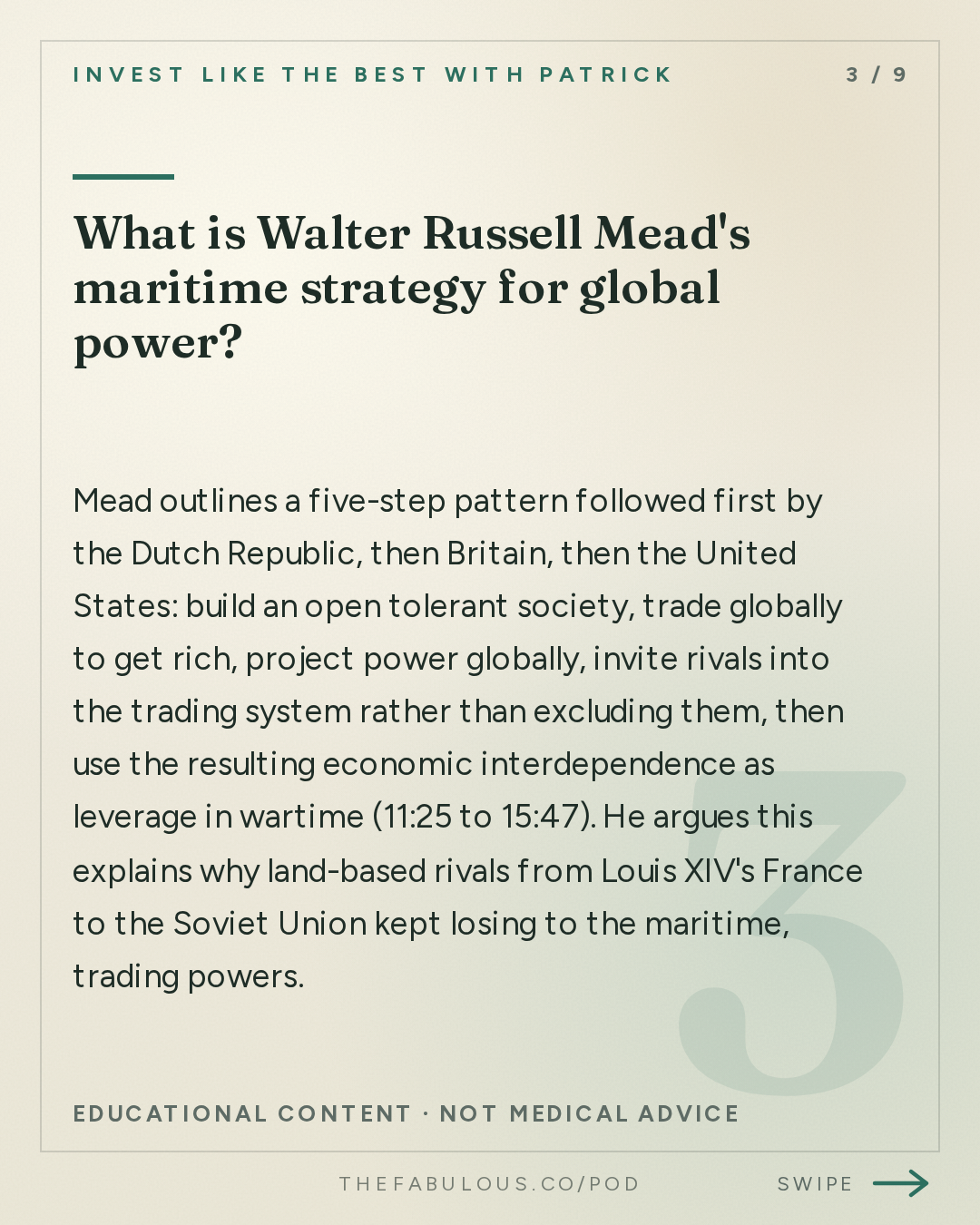 What is Walter Russell Mead's maritime strategy for global power? — Invest Like the Best with Patrick O'Shaughnessy: Walter Russell Mead - How America Keeps Winning - [Invest Like the Best, EP.490]