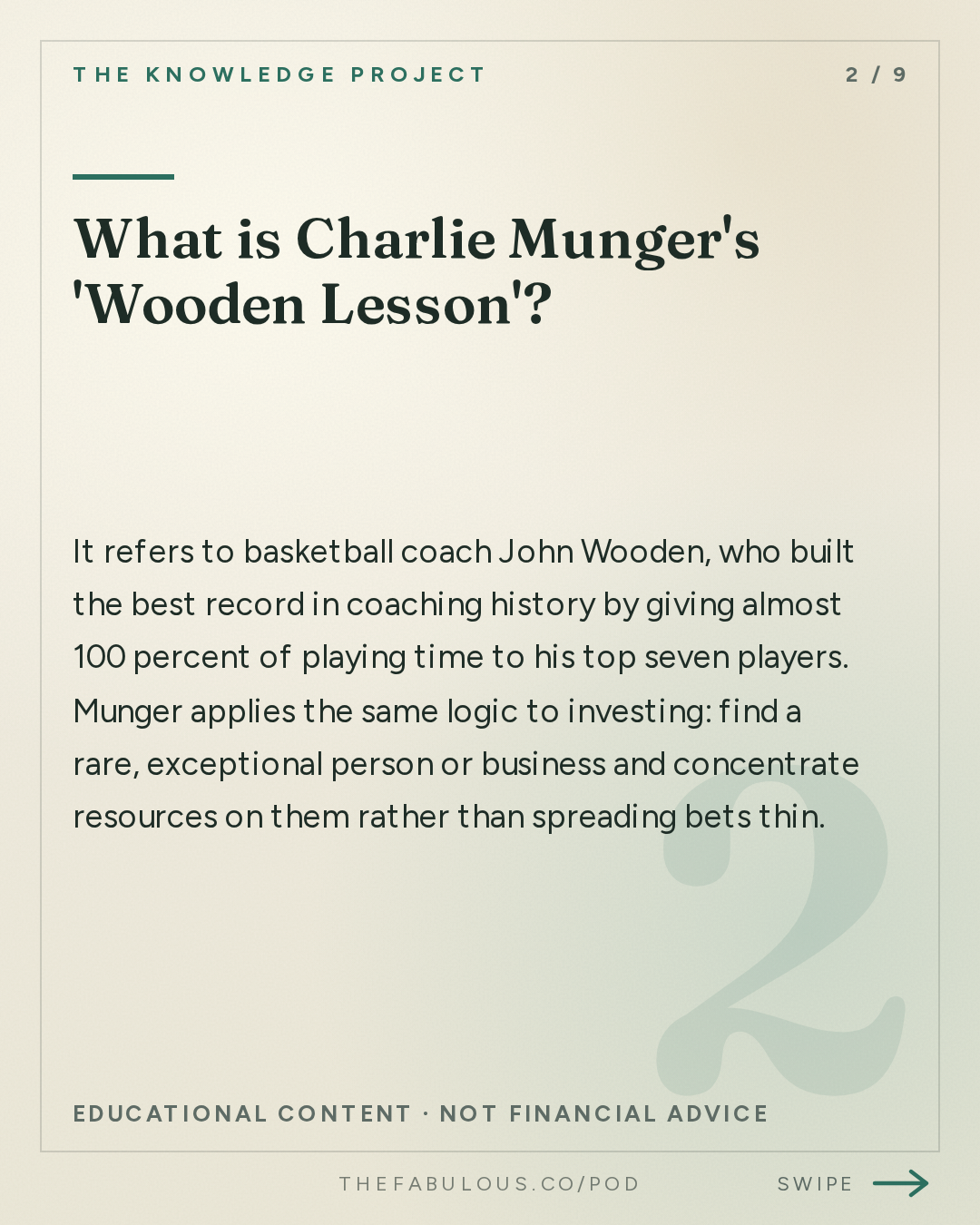 What is Charlie Munger's 'Wooden Lesson'? — The Knowledge Project: Charlie Munger's Interview with Todd Combs
