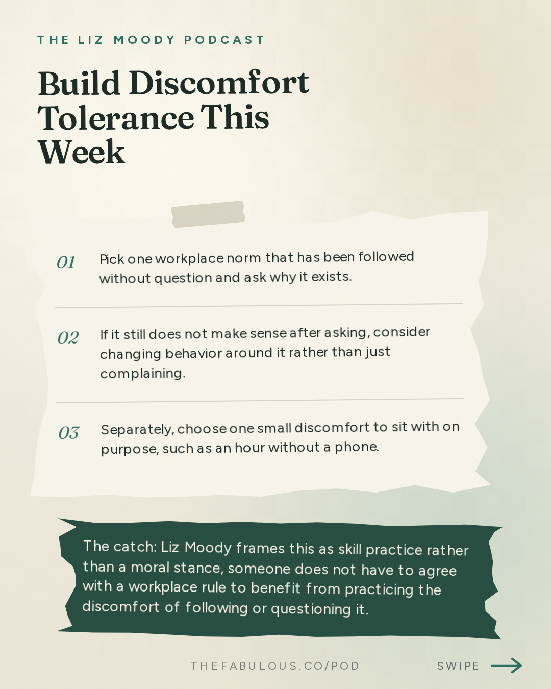 Build Discomfort Tolerance This Week — The Liz Moody Podcast: The Viral Iced Coffee Debate: How To Win at Work (Without Burning Out)