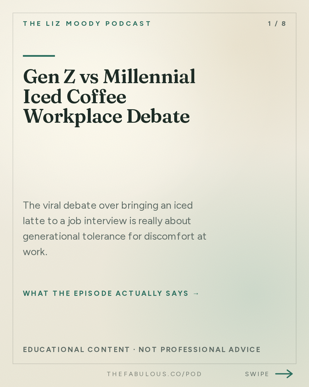 Gen Z vs Millennial Iced Coffee Workplace Debate — The Liz Moody Podcast: The Viral Iced Coffee Debate: How To Win at Work (Without Burning Out)