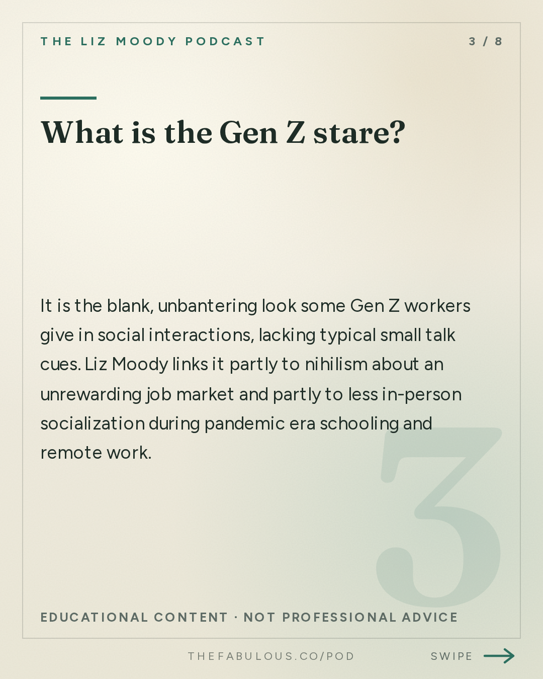 What is the Gen Z stare? — The Liz Moody Podcast: The Viral Iced Coffee Debate: How To Win at Work (Without Burning Out)