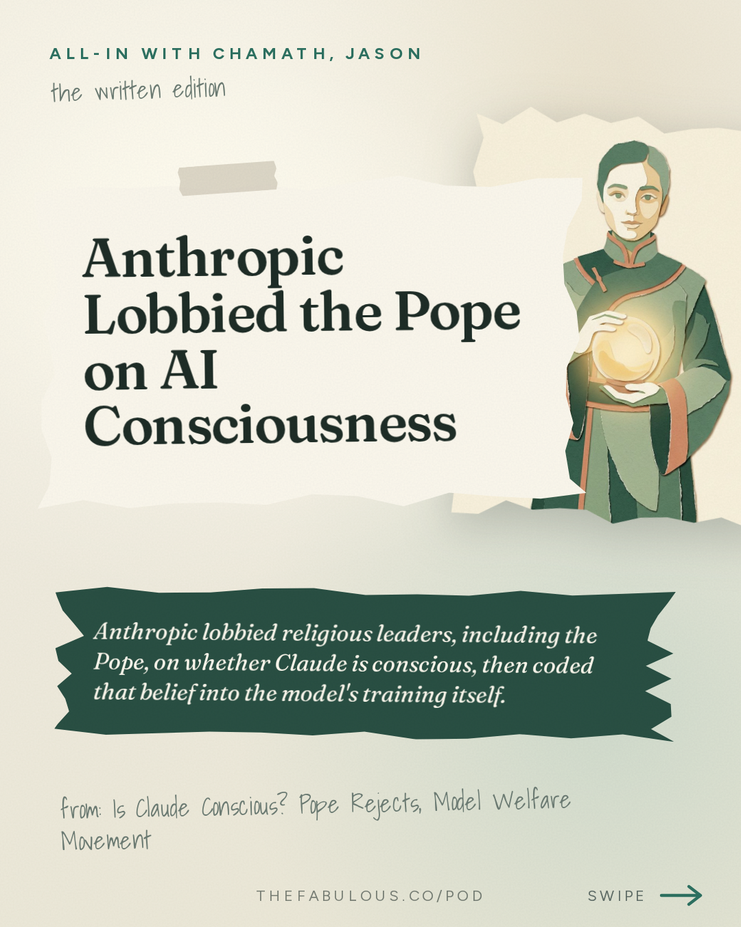 Anthropic Lobbied the Pope on AI Consciousness — All-In with Chamath, Jason, Sacks & Friedberg: Is Claude Conscious? Pope Rejects, Model Welfare Movement, OpenAI's Math Backlash, France Riots
