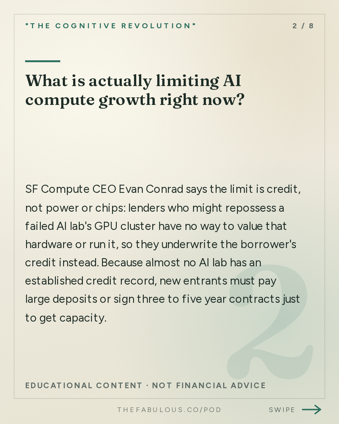 What is actually limiting AI compute growth right now? — "The Cognitive Revolution" : AI:AM Highlights: Clean Neurons, Black October, the GPU Credit Crunch, and Buying the Supply Chain