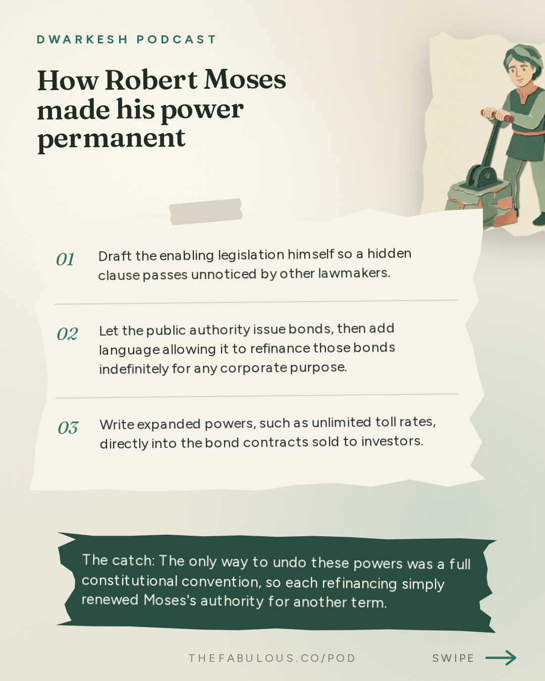 How Robert Moses made his power permanent — Dwarkesh Podcast: What I learned about power from LBJ and Robert Moses