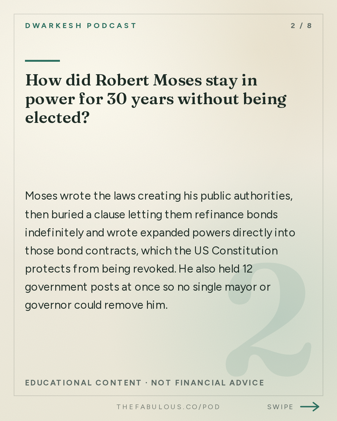 How did Robert Moses stay in power for 30 years without being elected? — Dwarkesh Podcast: What I learned about power from LBJ and Robert Moses