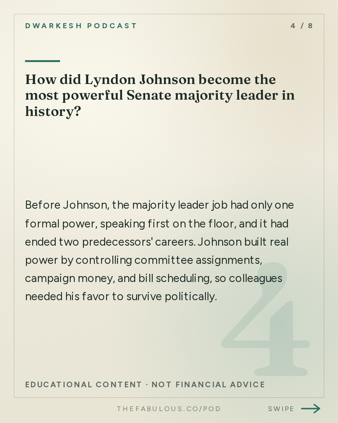 How did Lyndon Johnson become the most powerful Senate majority leader in history? — Dwarkesh Podcast: What I learned about power from LBJ and Robert Moses