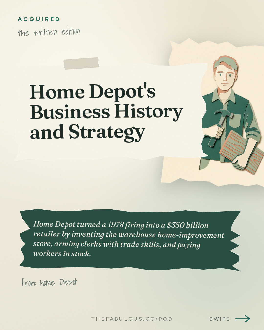 Home Depot's Business History and Strategy — Acquired: Home Depot