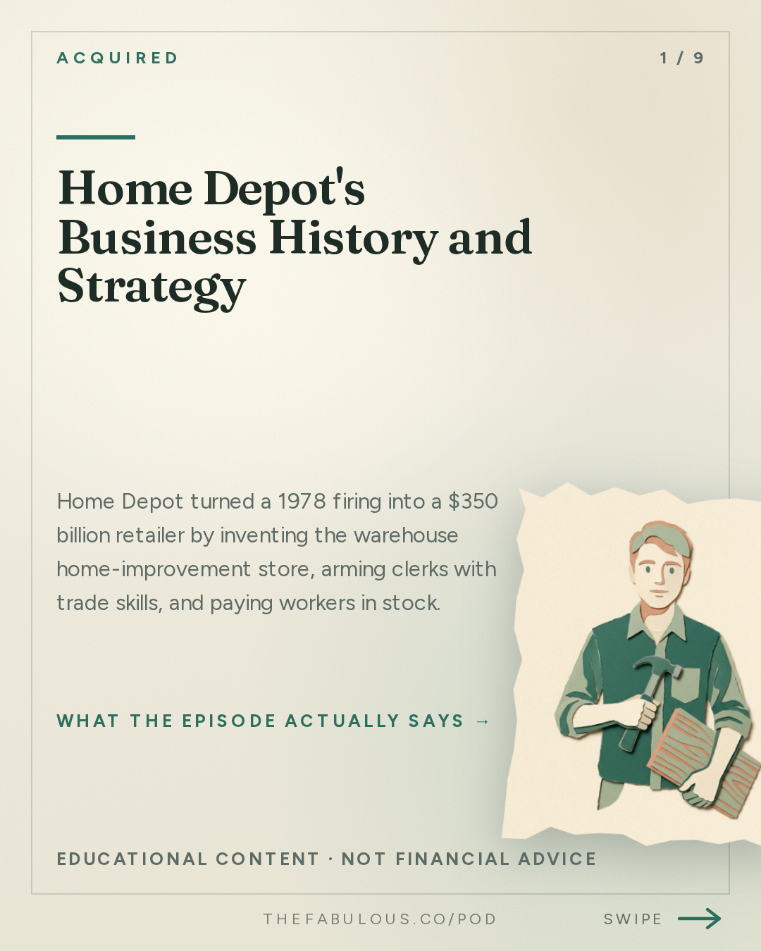 Home Depot's Business History and Strategy — Acquired: Home Depot