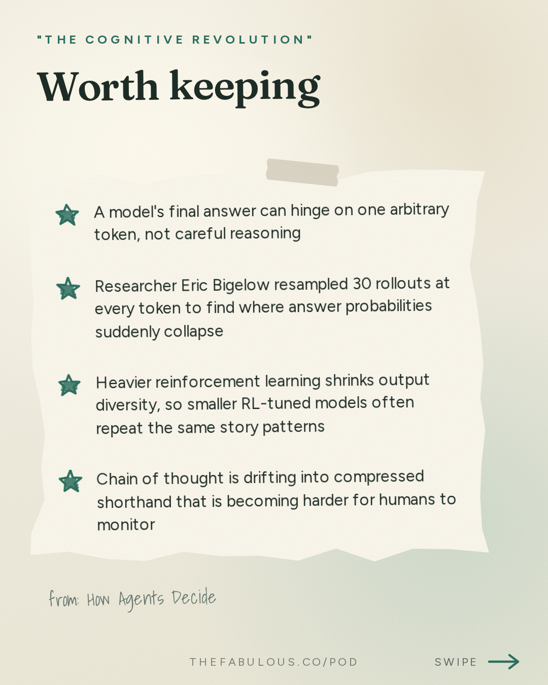 Worth keeping — "The Cognitive Revolution" : How Agents Decide: Goodfire's Eric Bigelow on Critical Tokens, Phase Shifts, & In-Context Learning
