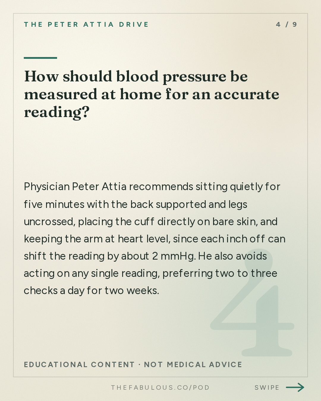 How should blood pressure be measured at home for an accurate reading? — The Peter Attia Drive: Blood pressure: how to measure, manage, and treat high blood pressure (AMA #48 rebroadcast)