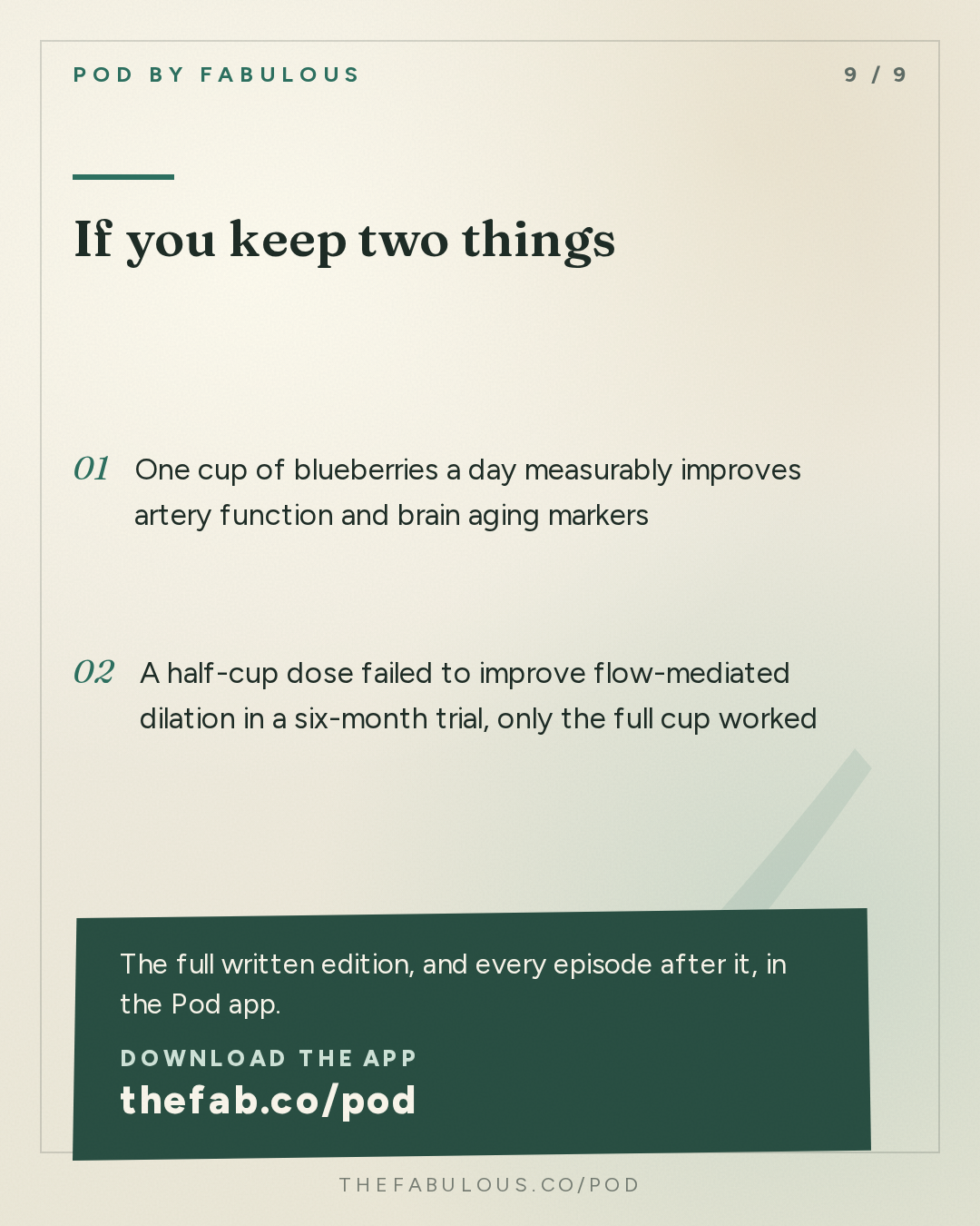 If you keep two things — FoundMyFitness: #115 The Science of Blueberries for Brain and Vascular Health