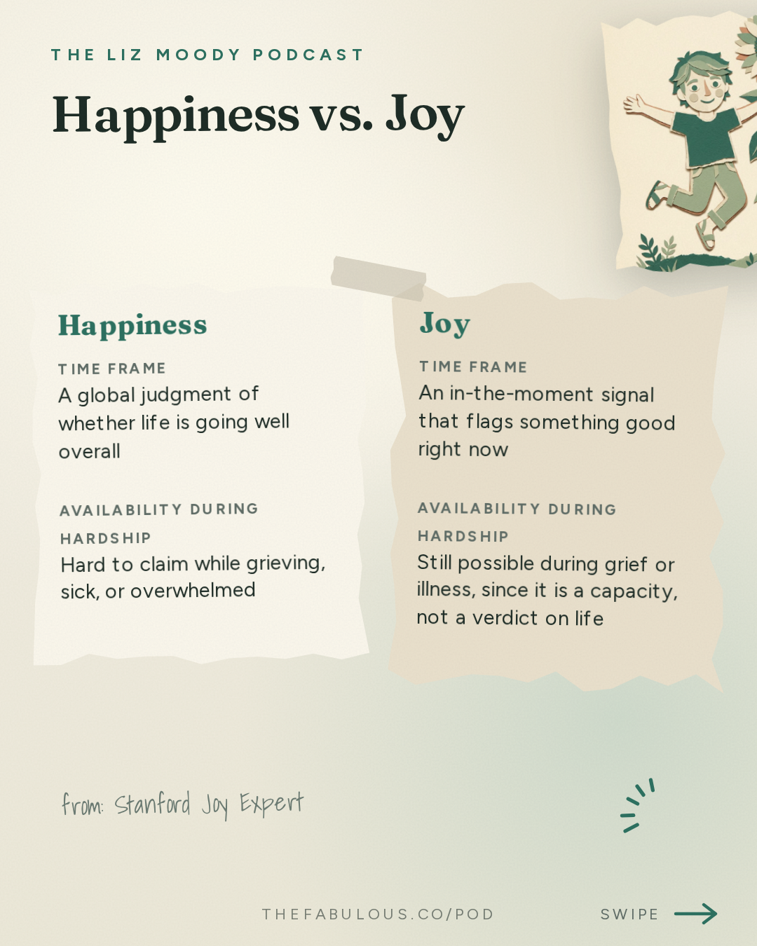 Happiness vs. Joy — The Liz Moody Podcast: Stanford Joy Expert: Why a Raise, Weight Loss & Your Dream City Won't Make You Happy (And What Will)