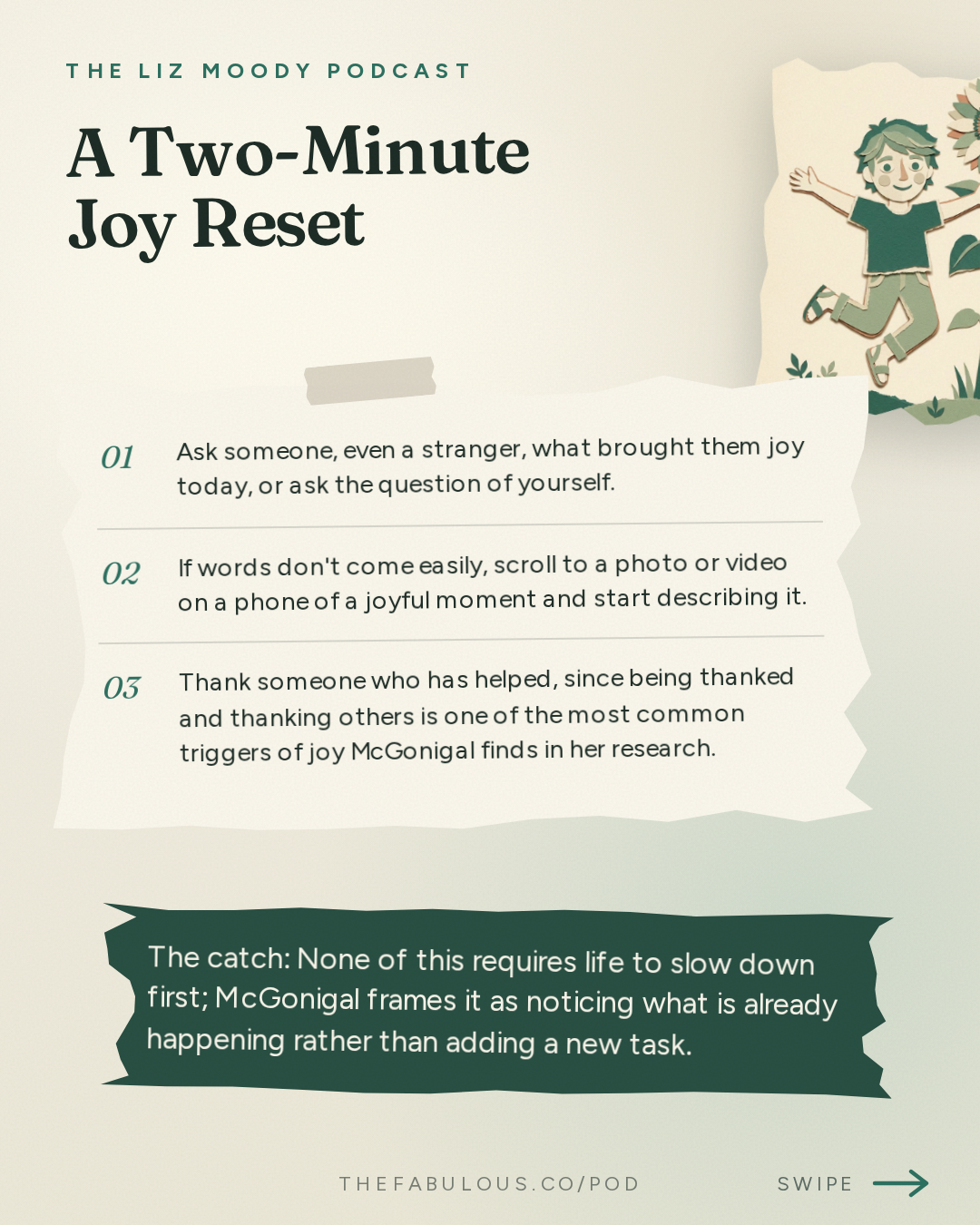 A Two-Minute Joy Reset — The Liz Moody Podcast: Stanford Joy Expert: Why a Raise, Weight Loss & Your Dream City Won't Make You Happy (And What Will)