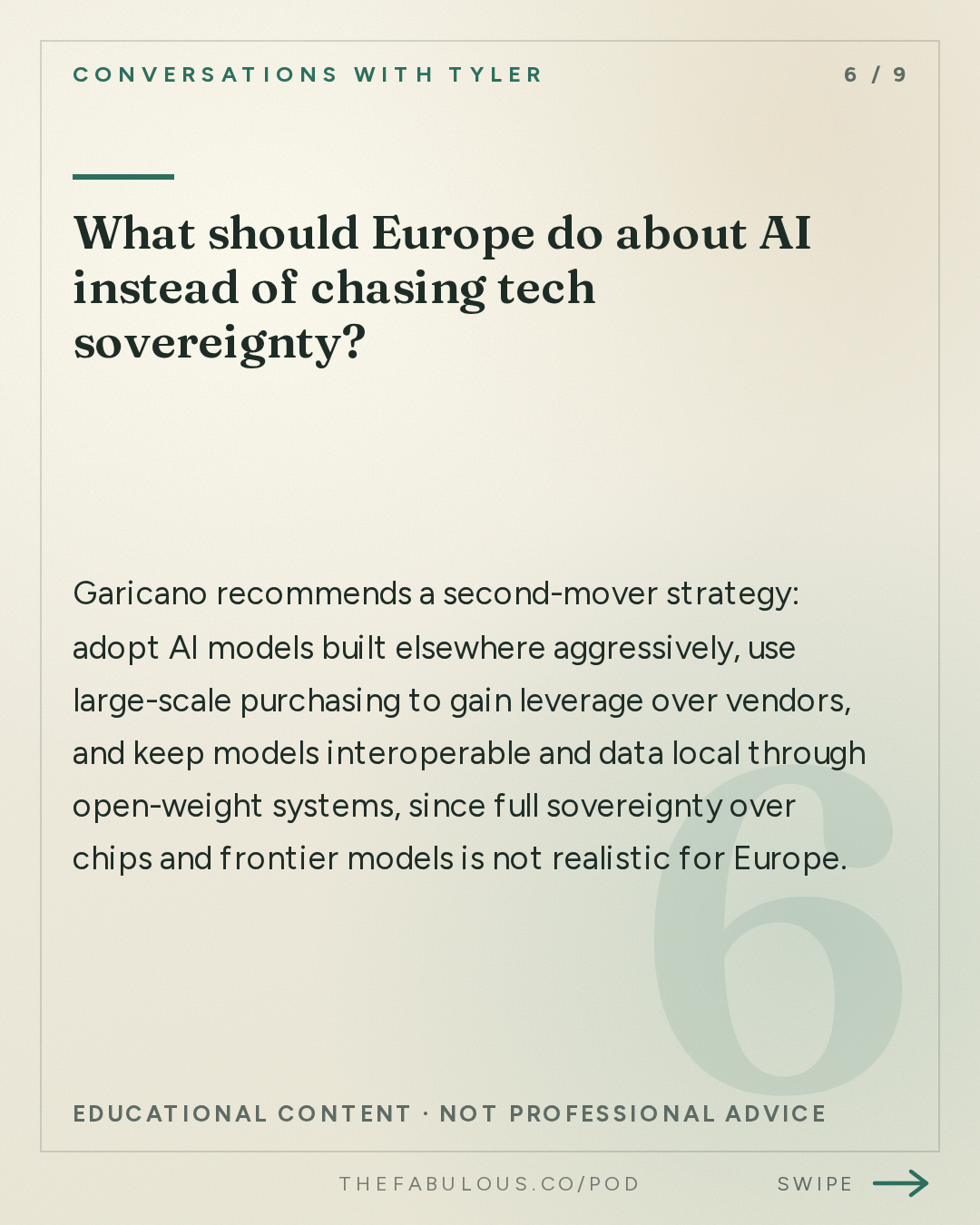 What should Europe do about AI instead of chasing tech sovereignty? — Conversations with Tyler: Luis Garicano on Spain, Europe, and the Future of Work