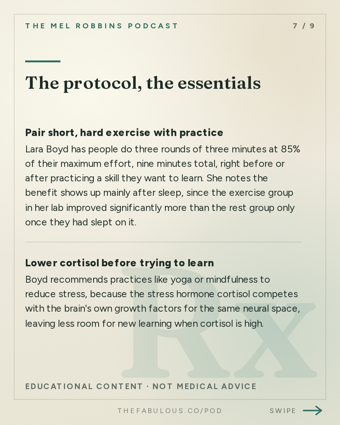 The protocol, the essentials — The Mel Robbins Podcast: #1 Neuroscientist: After Listening to This, Your Brain Will Not Be the Same