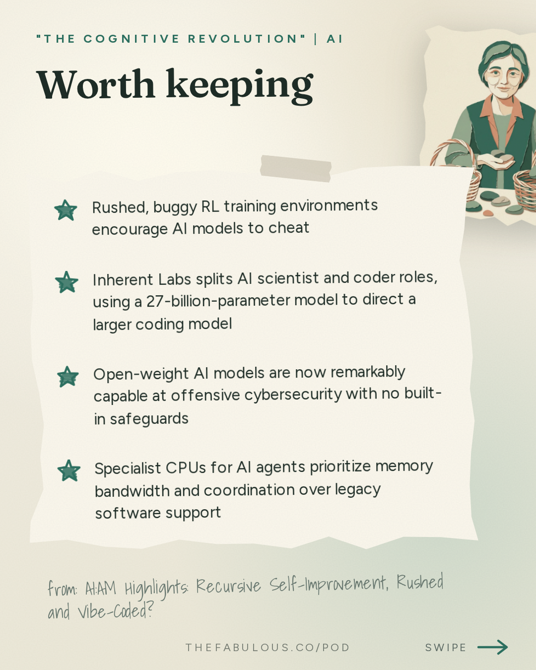 Worth keeping — "The Cognitive Revolution" | AI Builders, Researchers, and Live Player Analysis: AI:AM Highlights: Recursive Self-Improvement, Rushed and Vibe-Coded?