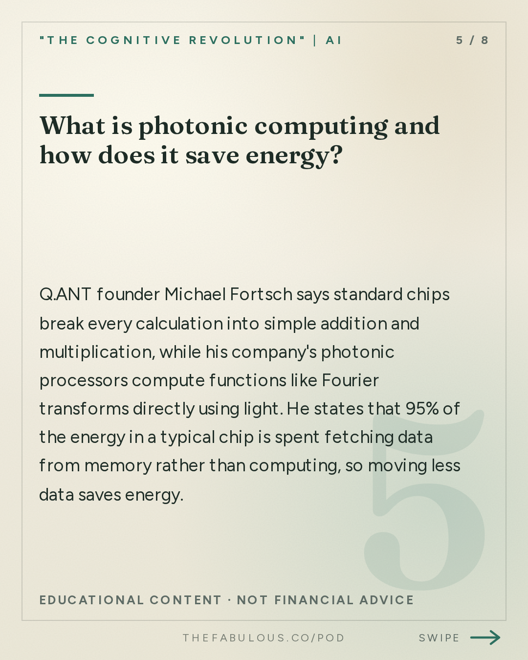 What is photonic computing and how does it save energy? — "The Cognitive Revolution" | AI Builders, Researchers, and Live Player Analysis: AI:AM Highlights: Recursive Self-Improvement, Rushed and Vibe-Coded?