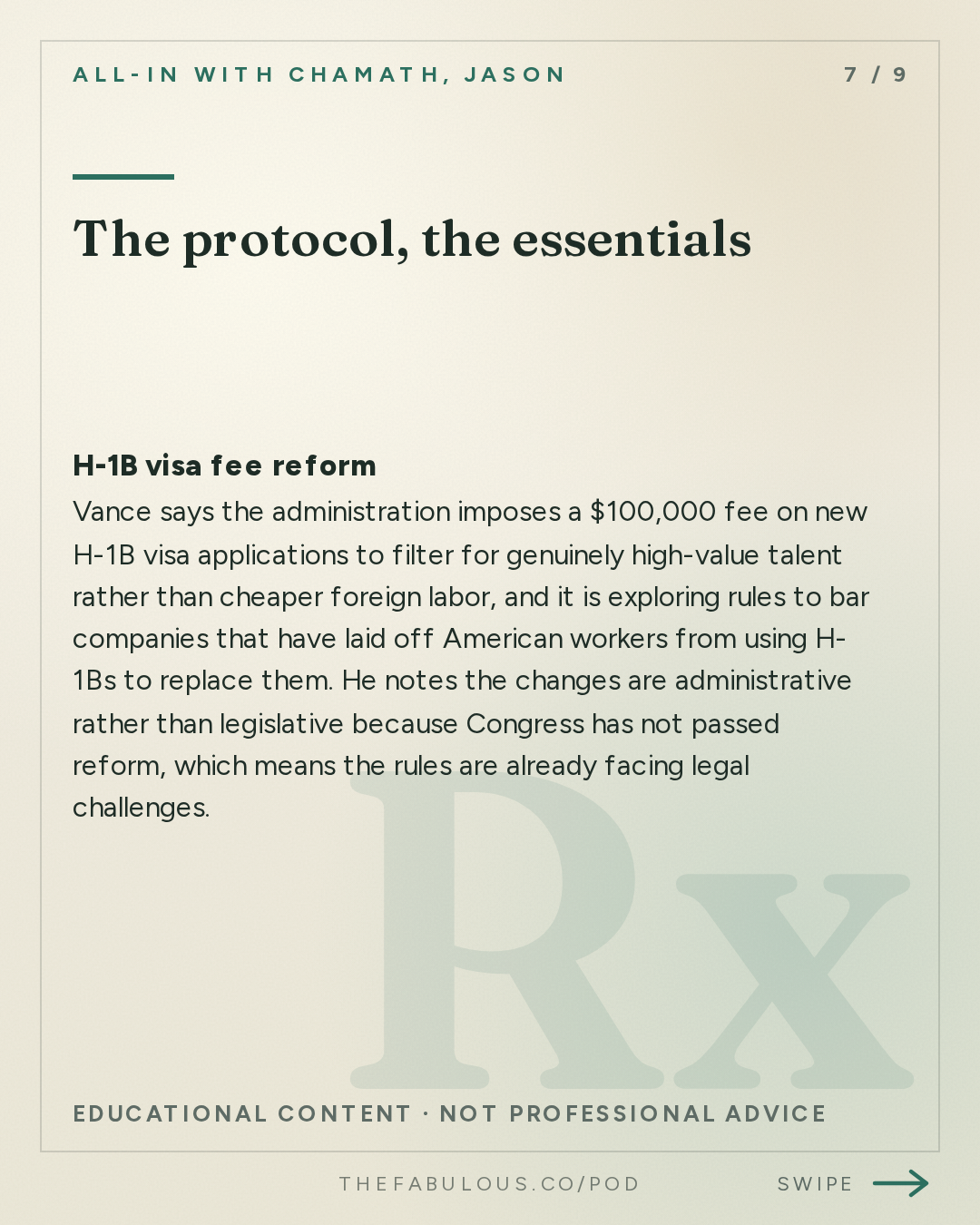 The protocol, the essentials — All-In with Chamath, Jason, Sacks & Friedberg: JD Vance on AI, Entitlement Fraud, Iran War, Israel, H-1B Abuse & the Midterms