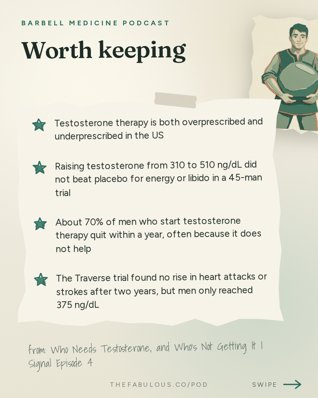 Worth keeping — Barbell Medicine Podcast: Who Needs Testosterone, and Who's Not Getting It I Signal Episode 4