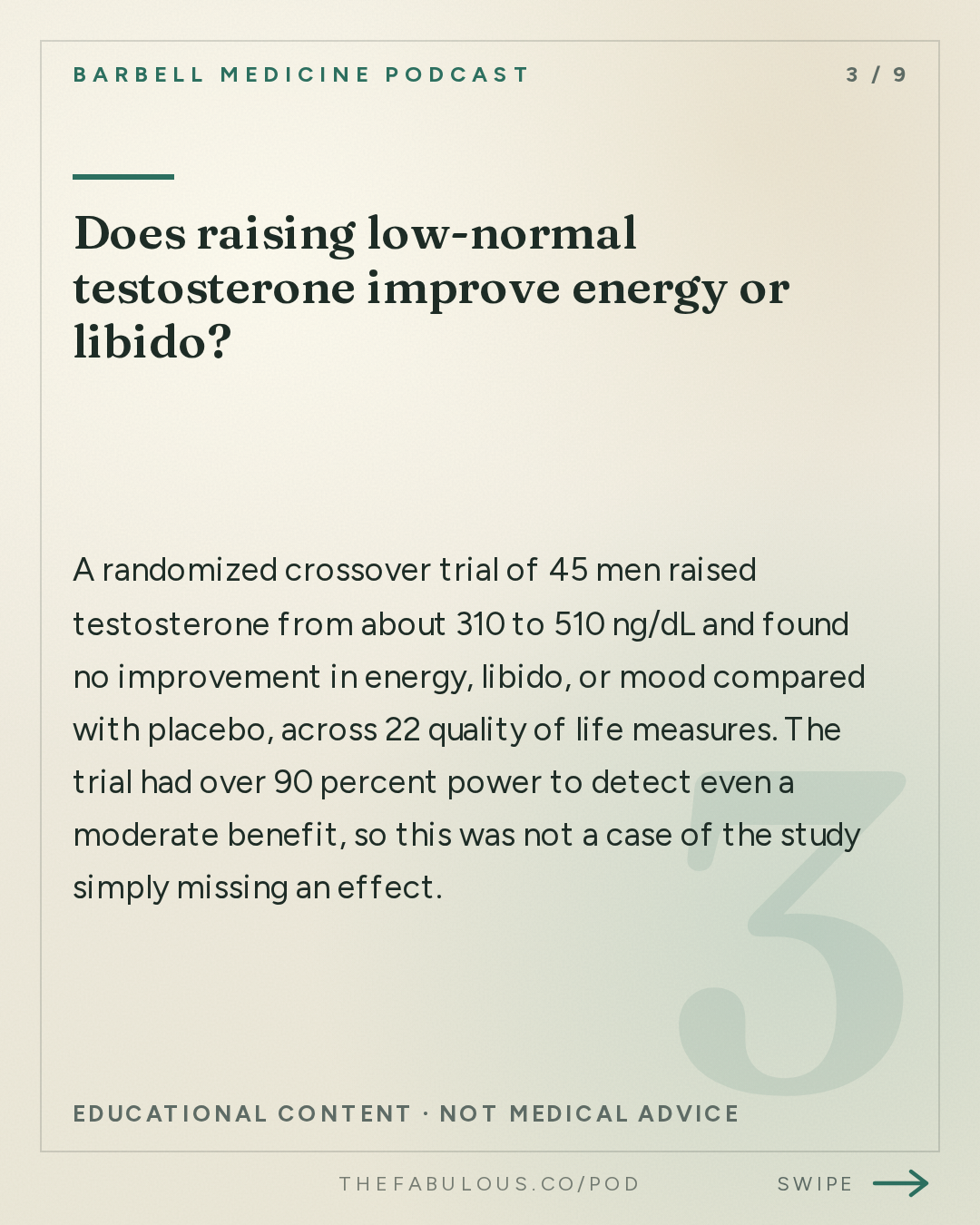 Does raising low-normal testosterone improve energy or libido? — Barbell Medicine Podcast: Who Needs Testosterone, and Who's Not Getting It I Signal Episode 4