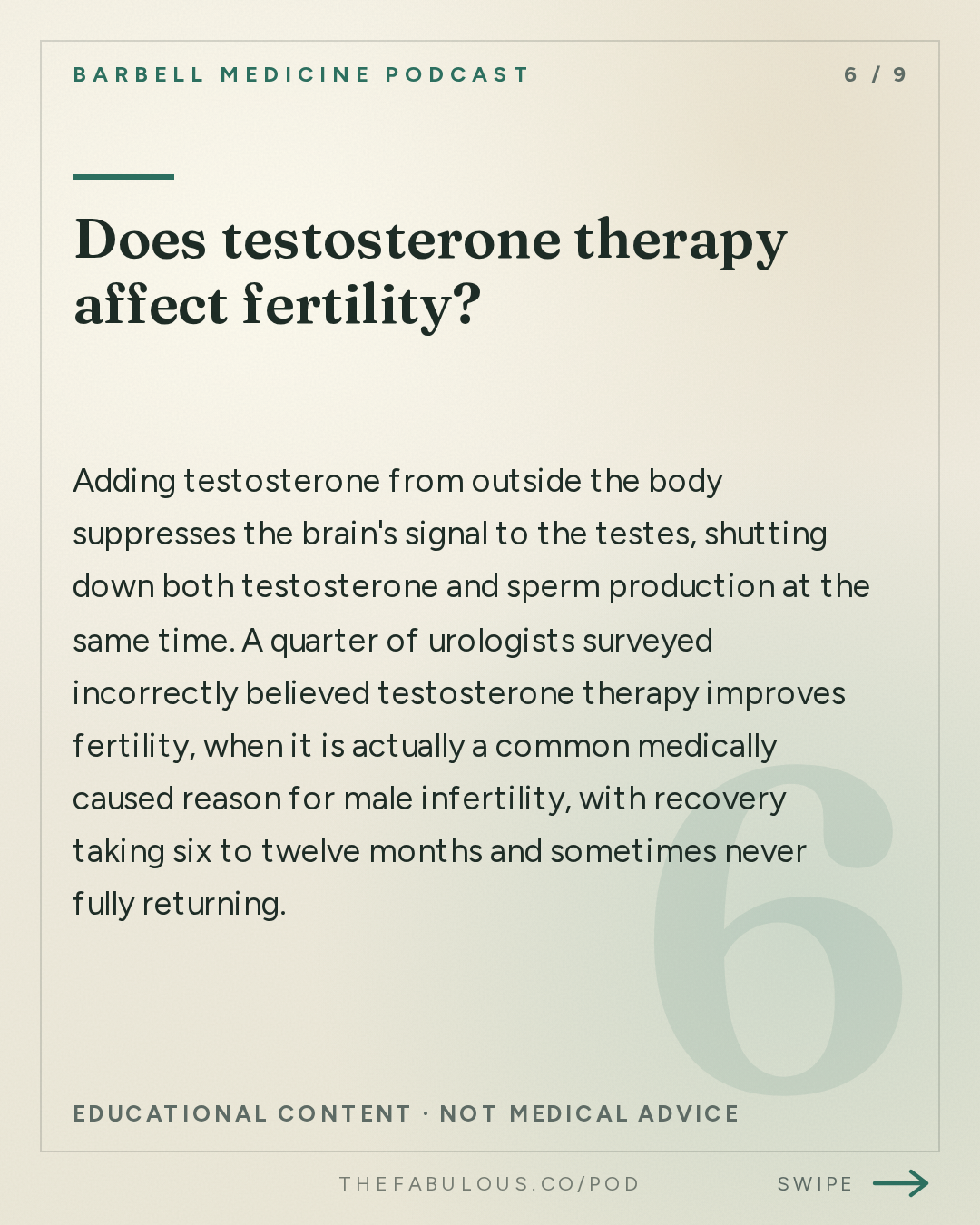 Does testosterone therapy affect fertility? — Barbell Medicine Podcast: Who Needs Testosterone, and Who's Not Getting It I Signal Episode 4