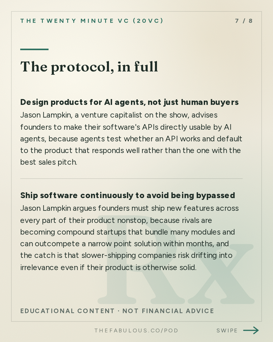 The protocol, in full — The Twenty Minute VC (20VC): Venture Capital | Startup Funding | The Pitch: 20VC: NVIDIA Crushes Quarter and Buys Hugging Face | OpenAI Cuts Off Cursor | Instinct Hits $2.5BN Valuation and The Race for AI Assistants | Cognition Raises at $46BN, Linear $2.5BN and Clay $7BN