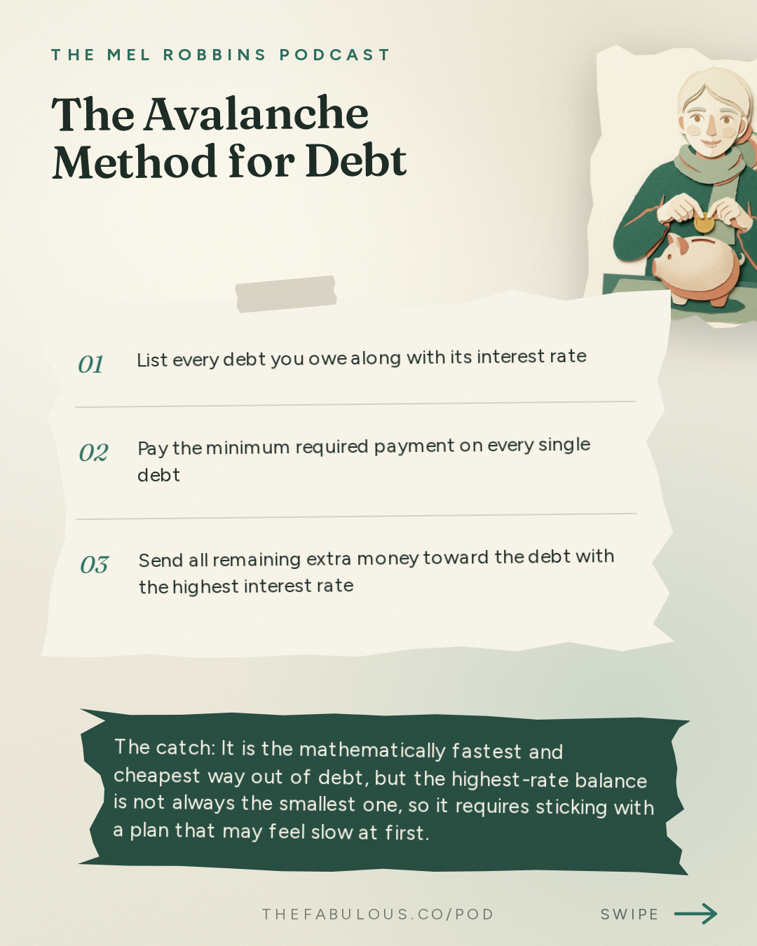 The Avalanche Method for Debt — The Mel Robbins Podcast: How to Stop Living Paycheck to Paycheck & Finally Get Ahead