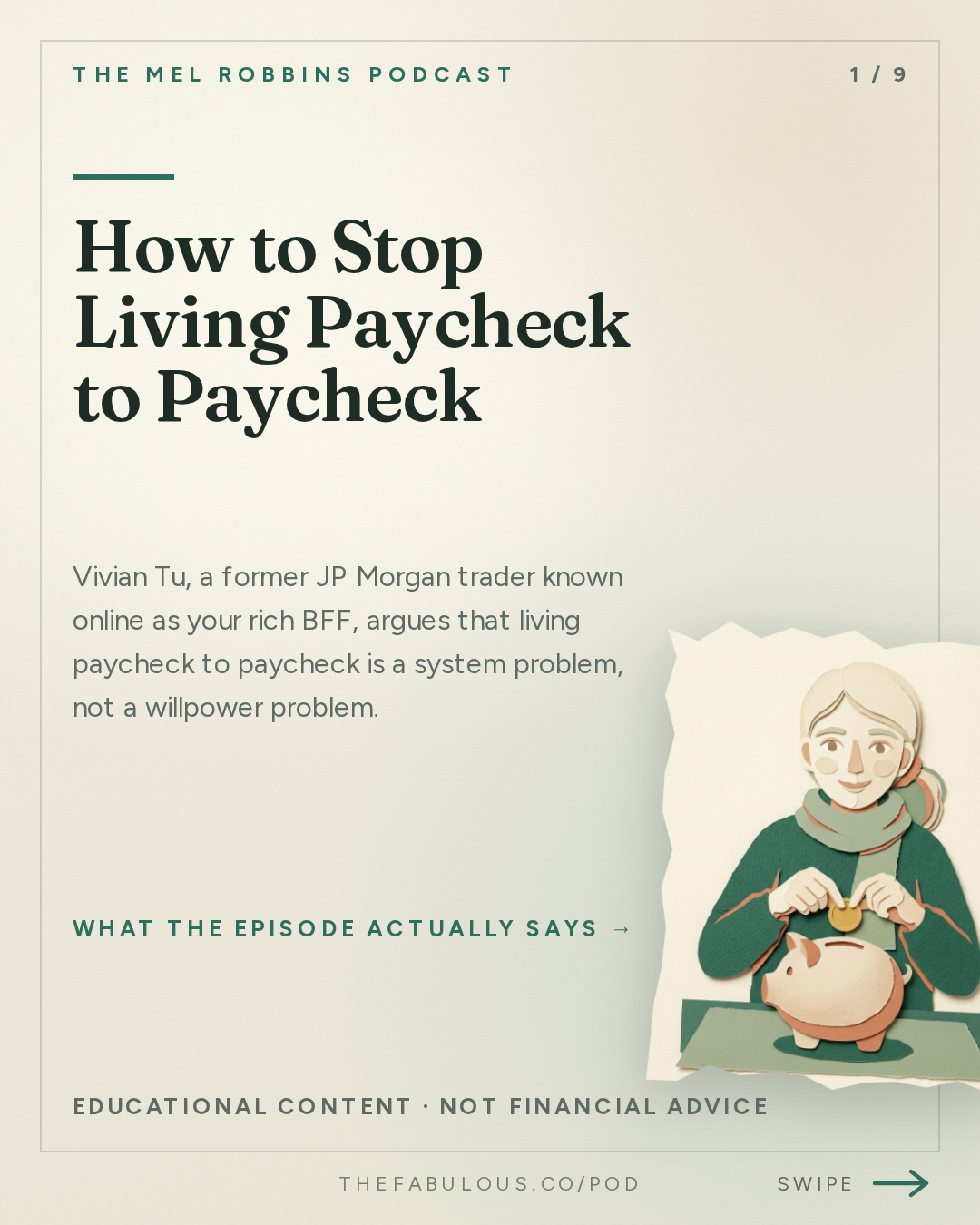 How to Stop Living Paycheck to Paycheck — The Mel Robbins Podcast: How to Stop Living Paycheck to Paycheck & Finally Get Ahead