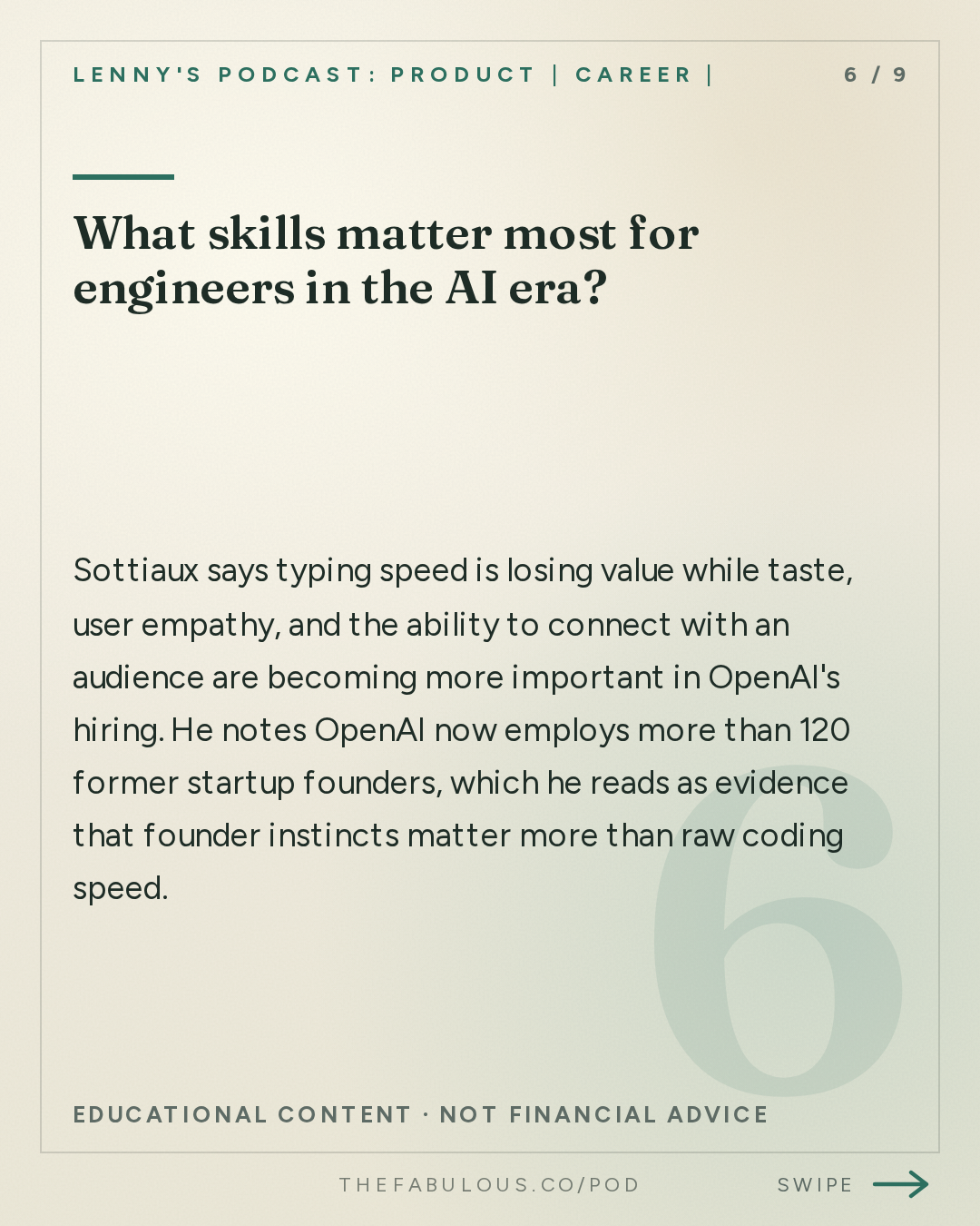 What skills matter most for engineers in the AI era? — Lenny's Podcast: Product | Career | Growth: OpenAI’s Head of ChatGPT: We’re entering a new era of AI (again) | Tibo Sottiaux