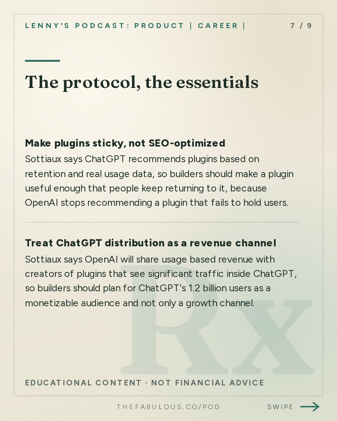 The protocol, the essentials — Lenny's Podcast: Product | Career | Growth: OpenAI’s Head of ChatGPT: We’re entering a new era of AI (again) | Tibo Sottiaux
