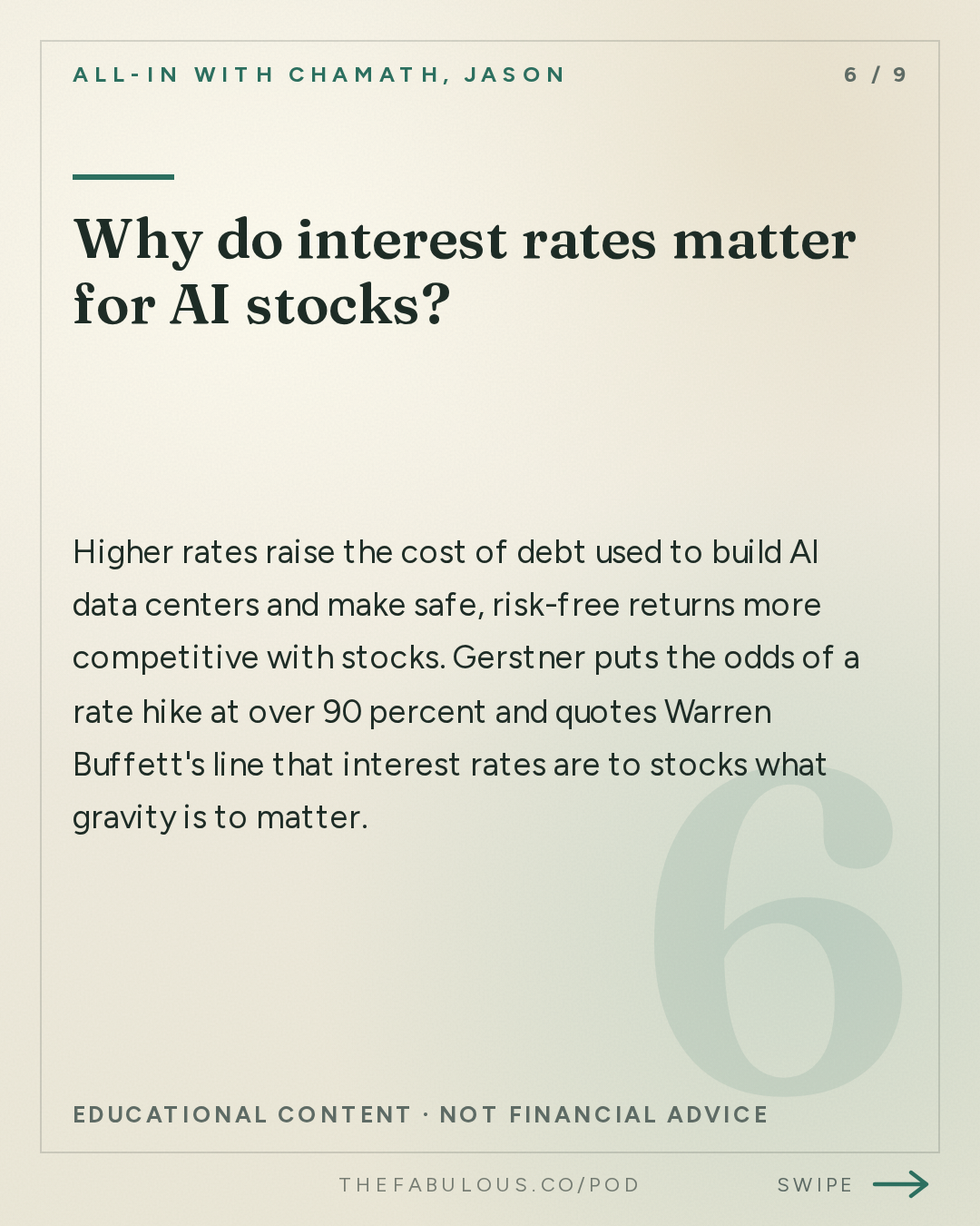 Why do interest rates matter for AI stocks? — All-In with Chamath, Jason, Sacks & Friedberg: Brad Gerstner: No AI Bubble, Semis Eat the Nasdaq & AI's Take Off Problem