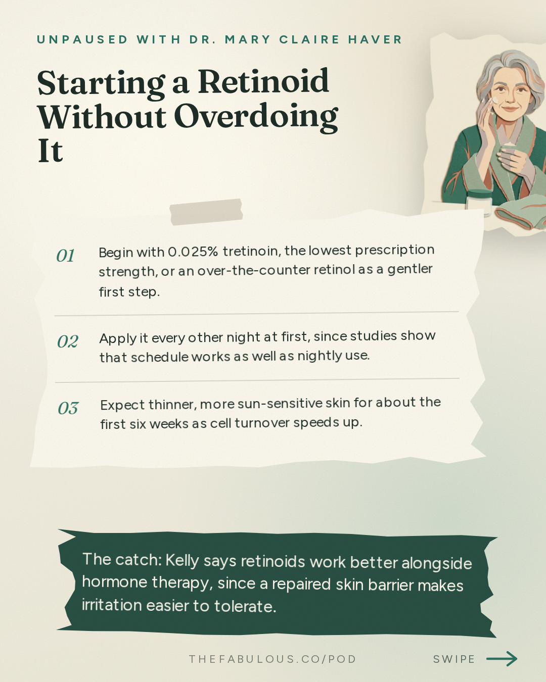 Starting a Retinoid Without Overdoing It — unPAUSED with Dr. Mary Claire Haver: Menopause Skin Changes and the Science of Skincare
