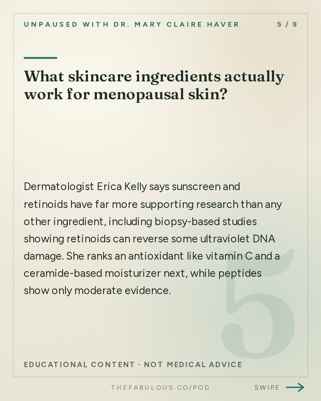 What skincare ingredients actually work for menopausal skin? — unPAUSED with Dr. Mary Claire Haver: Menopause Skin Changes and the Science of Skincare
