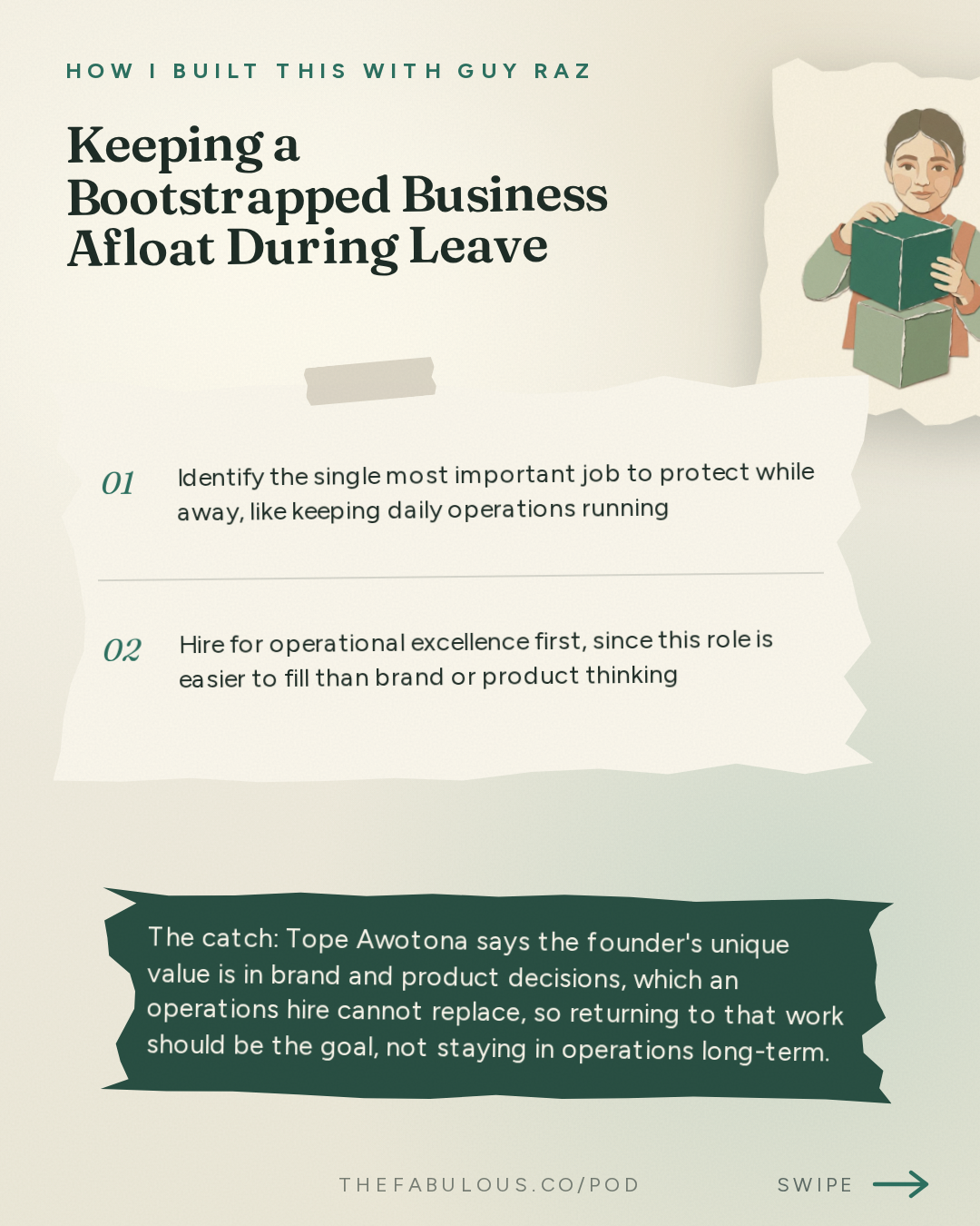 Keeping a Bootstrapped Business Afloat During Leave — How I Built This with Guy Raz: Advice Line with Tope Awotona of Calendly