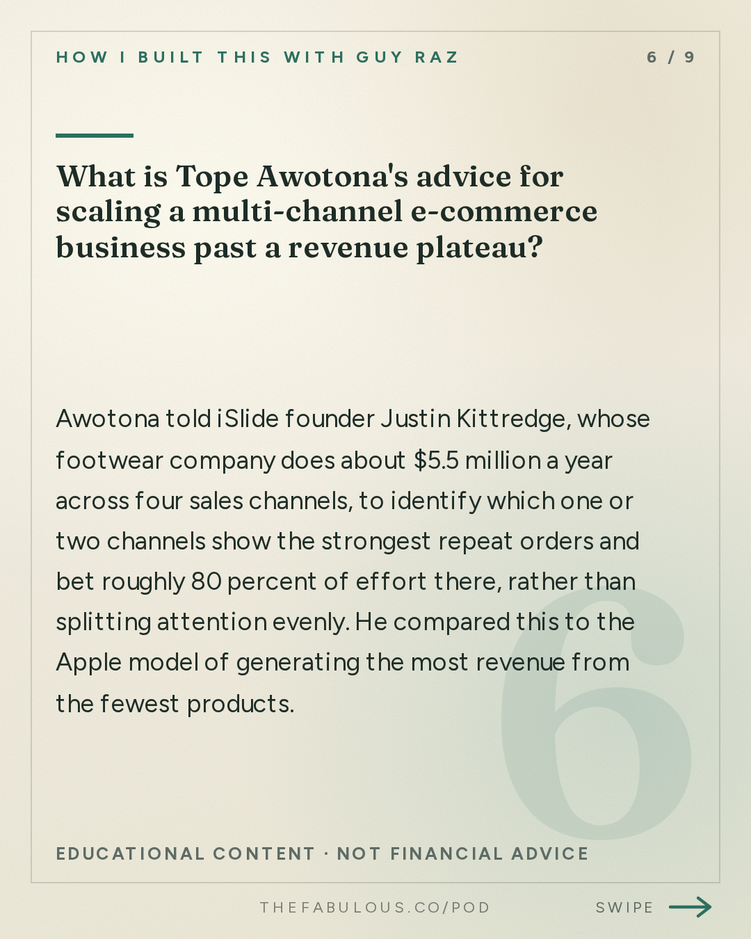 What is Tope Awotona's advice for scaling a multi-channel e-commerce business past a revenue plateau? — How I Built This with Guy Raz: Advice Line with Tope Awotona of Calendly