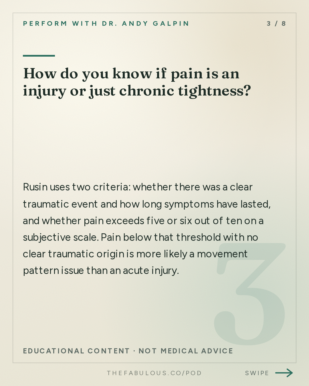 How do you know if pain is an injury or just chronic tightness? — Perform with Dr. Andy Galpin: How to Train Without Pain (Back, Shoulders, Mobility & Strength) | Dr. John Rusin