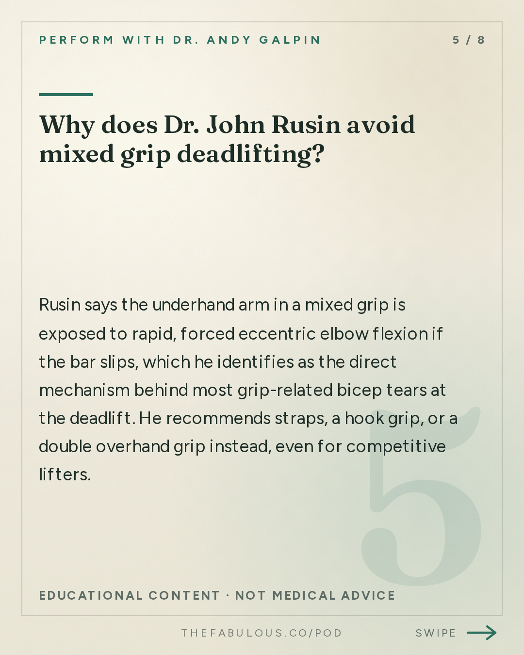 Why does Dr. John Rusin avoid mixed grip deadlifting? — Perform with Dr. Andy Galpin: How to Train Without Pain (Back, Shoulders, Mobility & Strength) | Dr. John Rusin