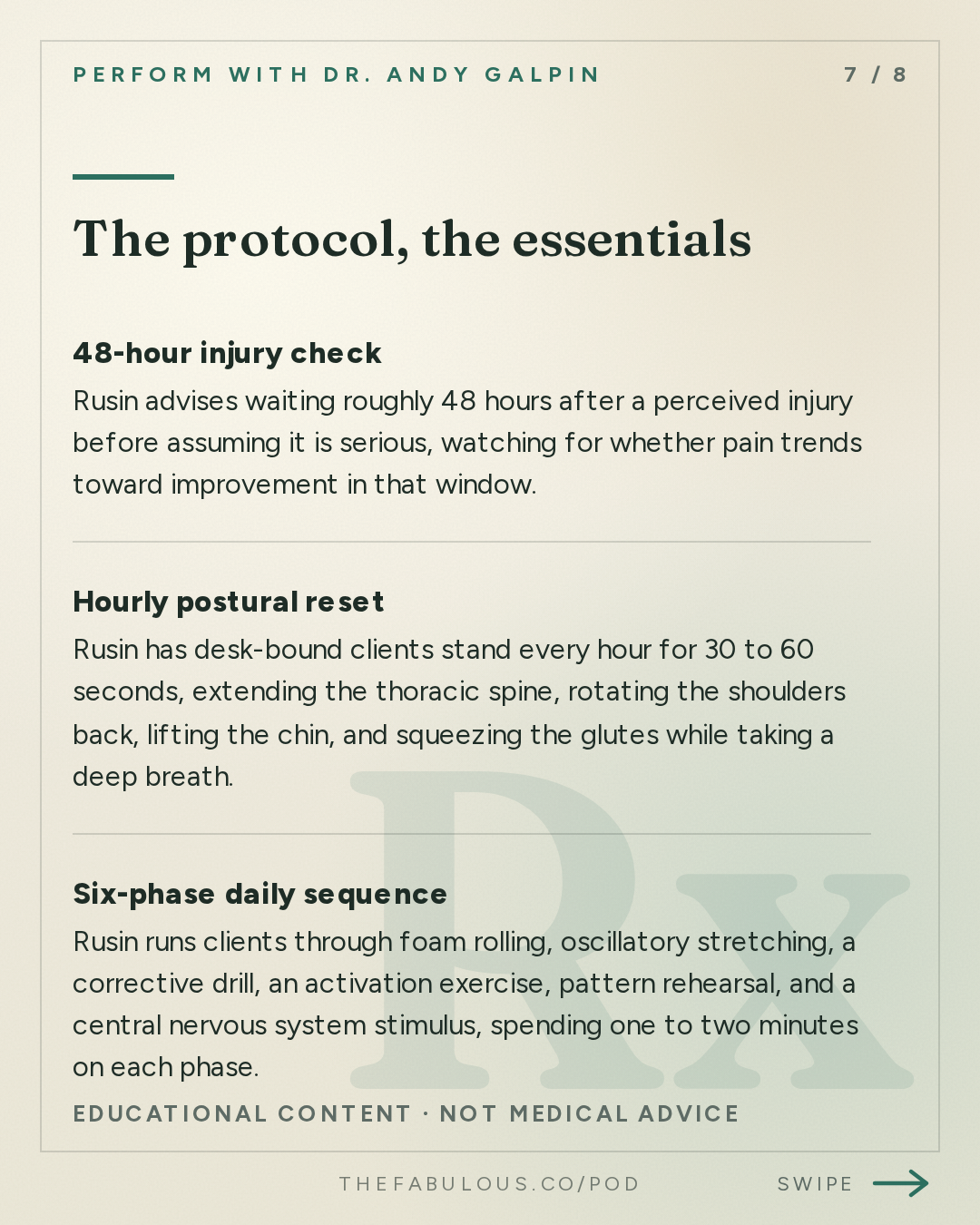 The protocol, the essentials — Perform with Dr. Andy Galpin: How to Train Without Pain (Back, Shoulders, Mobility & Strength) | Dr. John Rusin