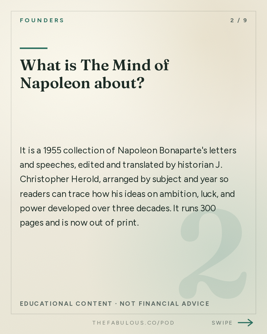 What is The Mind of Napoleon about? — Founders: #432 The Mind of Napoleon