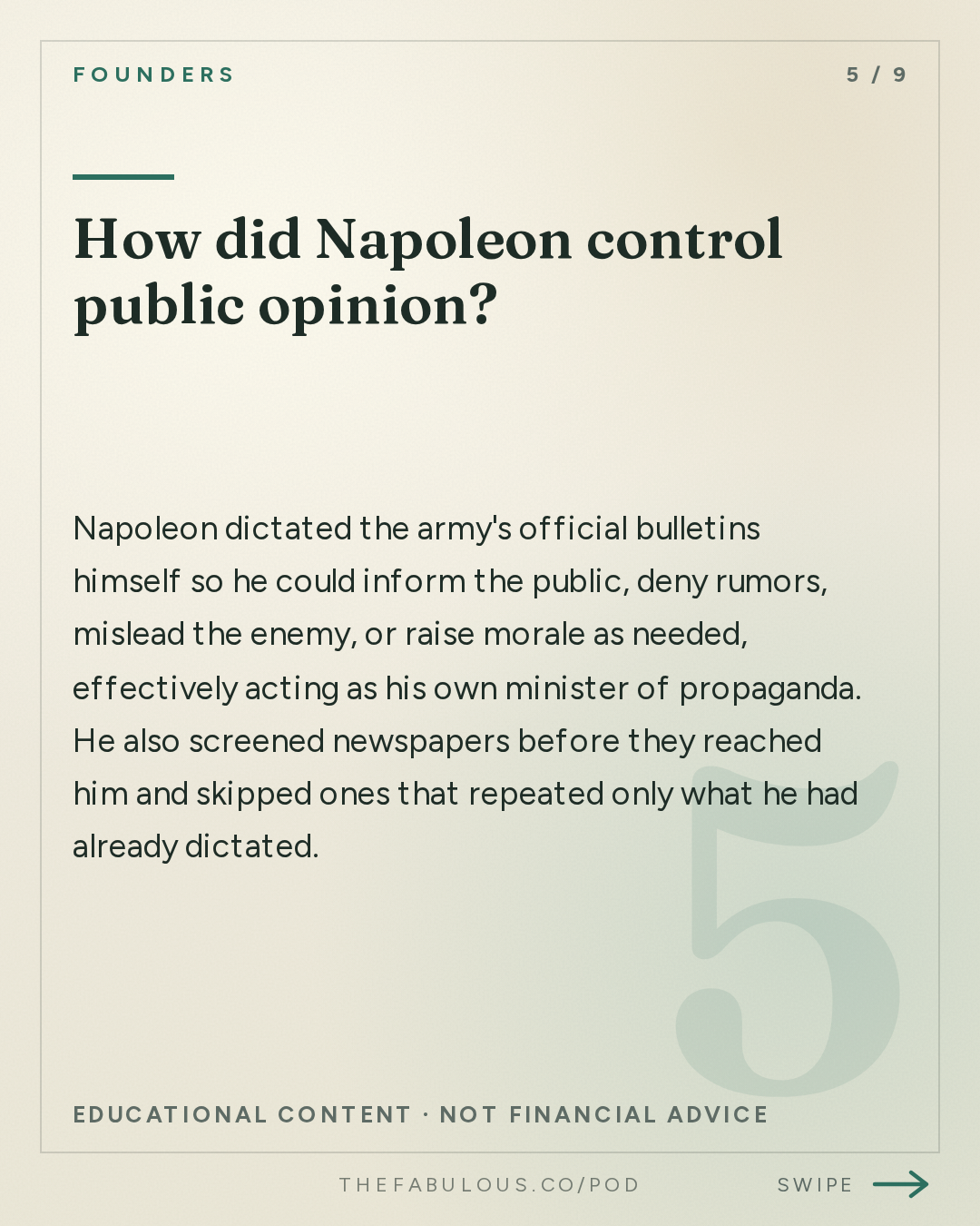 How did Napoleon control public opinion? — Founders: #432 The Mind of Napoleon