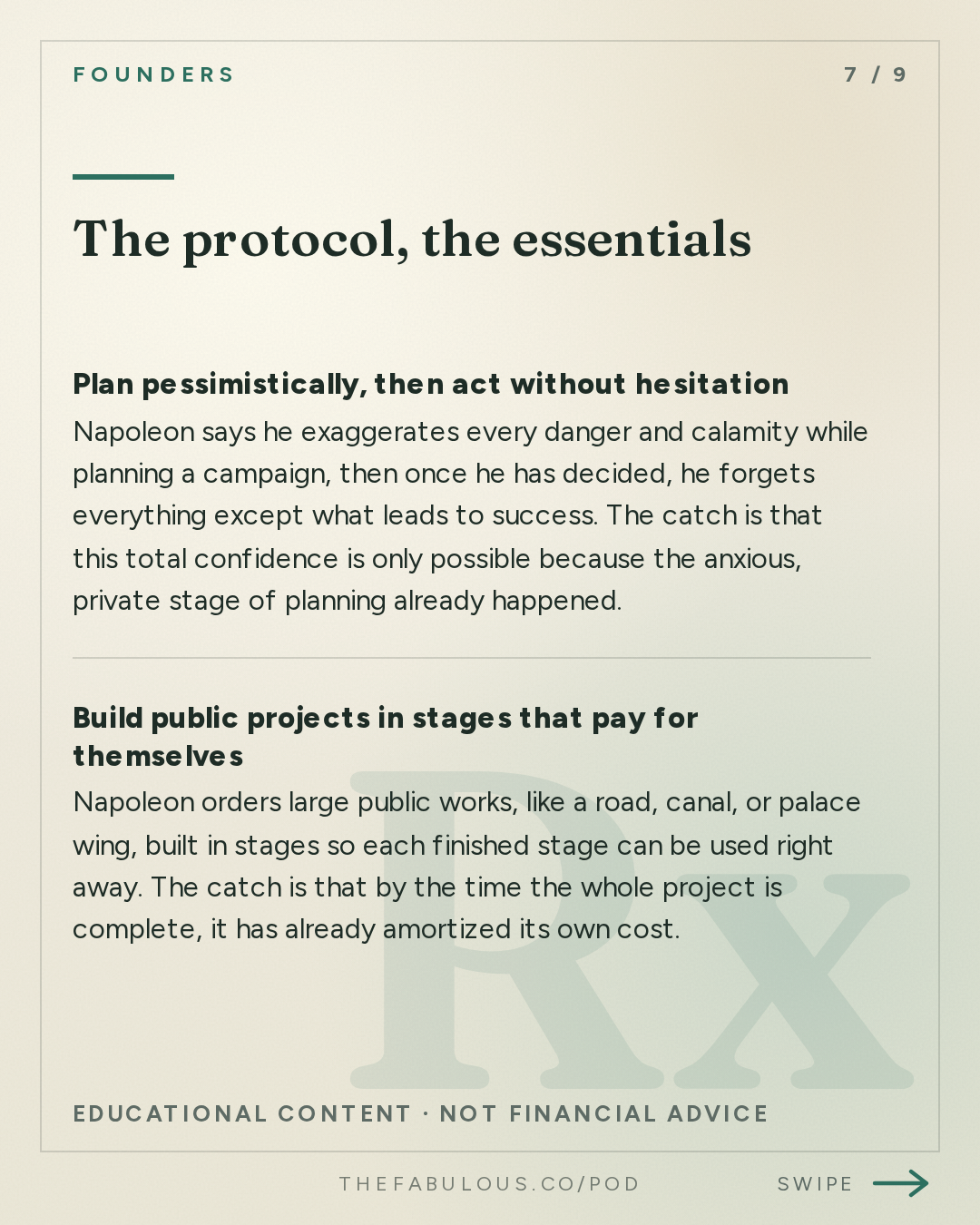The protocol, the essentials — Founders: #432 The Mind of Napoleon