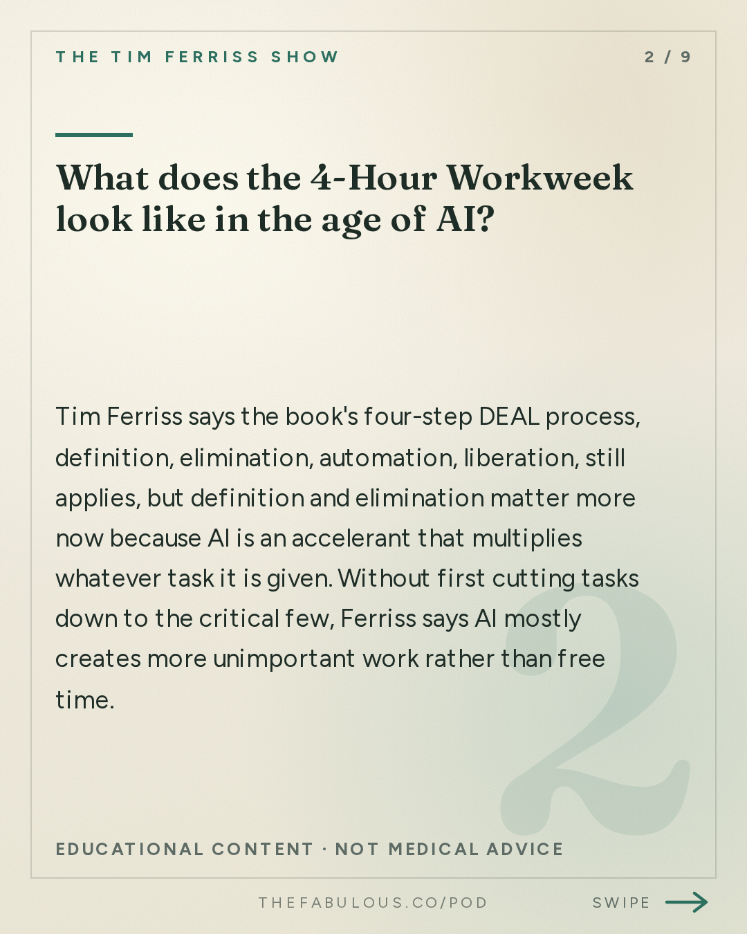 What does the 4-Hour Workweek look like in the age of AI? — The Tim Ferriss Show: #887: Q&A with Tim — The 4-Hour Workweek in a World of AI, Rebuilding Personal Agency, The 4-Hour Body After 40, and More