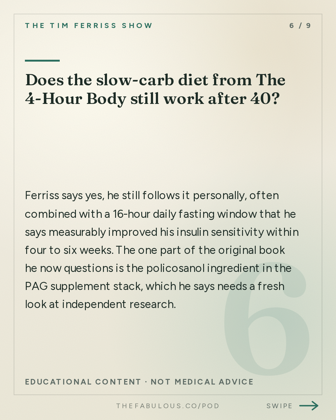 Does the slow-carb diet from The 4-Hour Body still work after 40? — The Tim Ferriss Show: #887: Q&A with Tim — The 4-Hour Workweek in a World of AI, Rebuilding Personal Agency, The 4-Hour Body After 40, and More